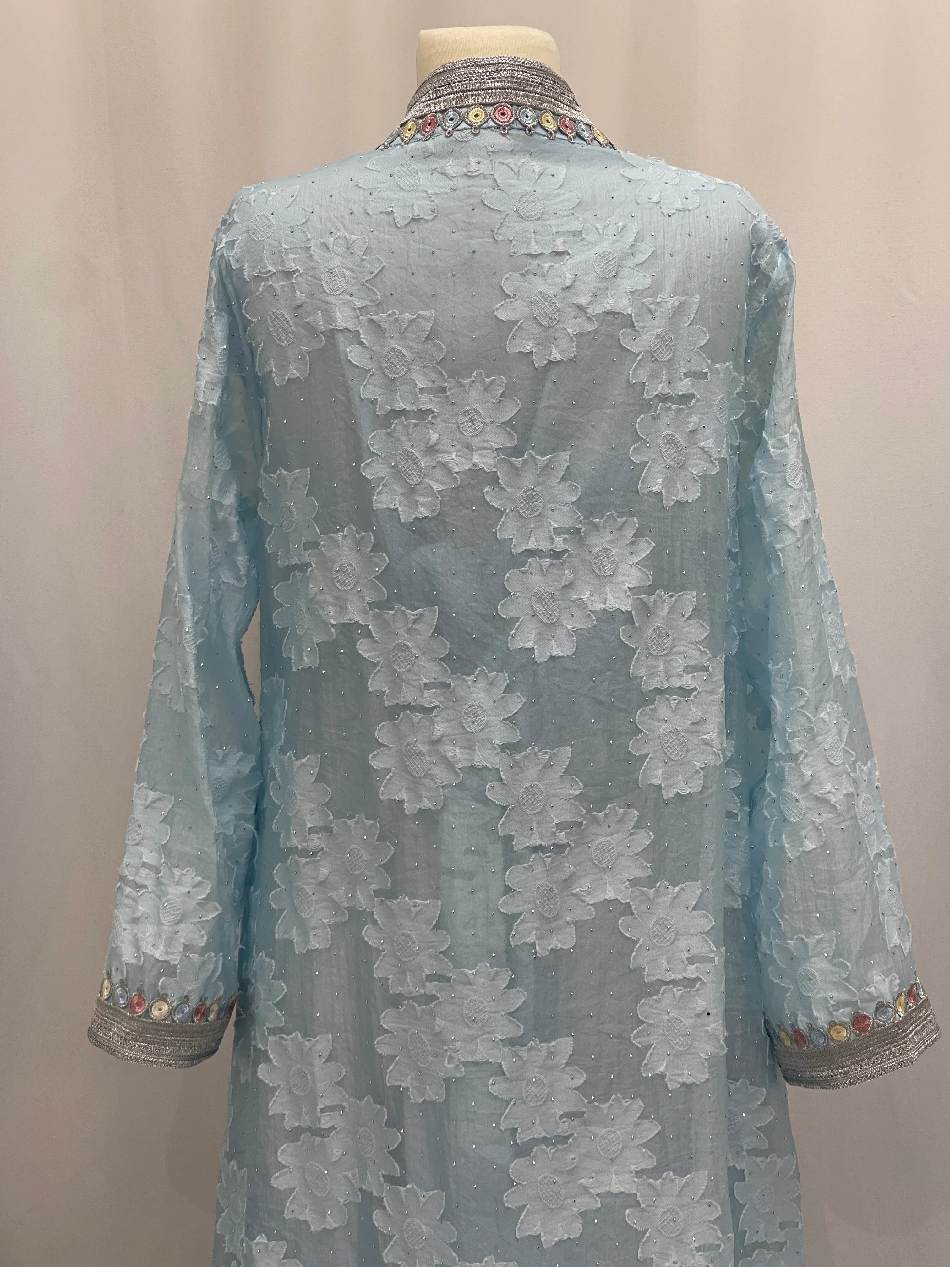 Sky Bloom Abaya