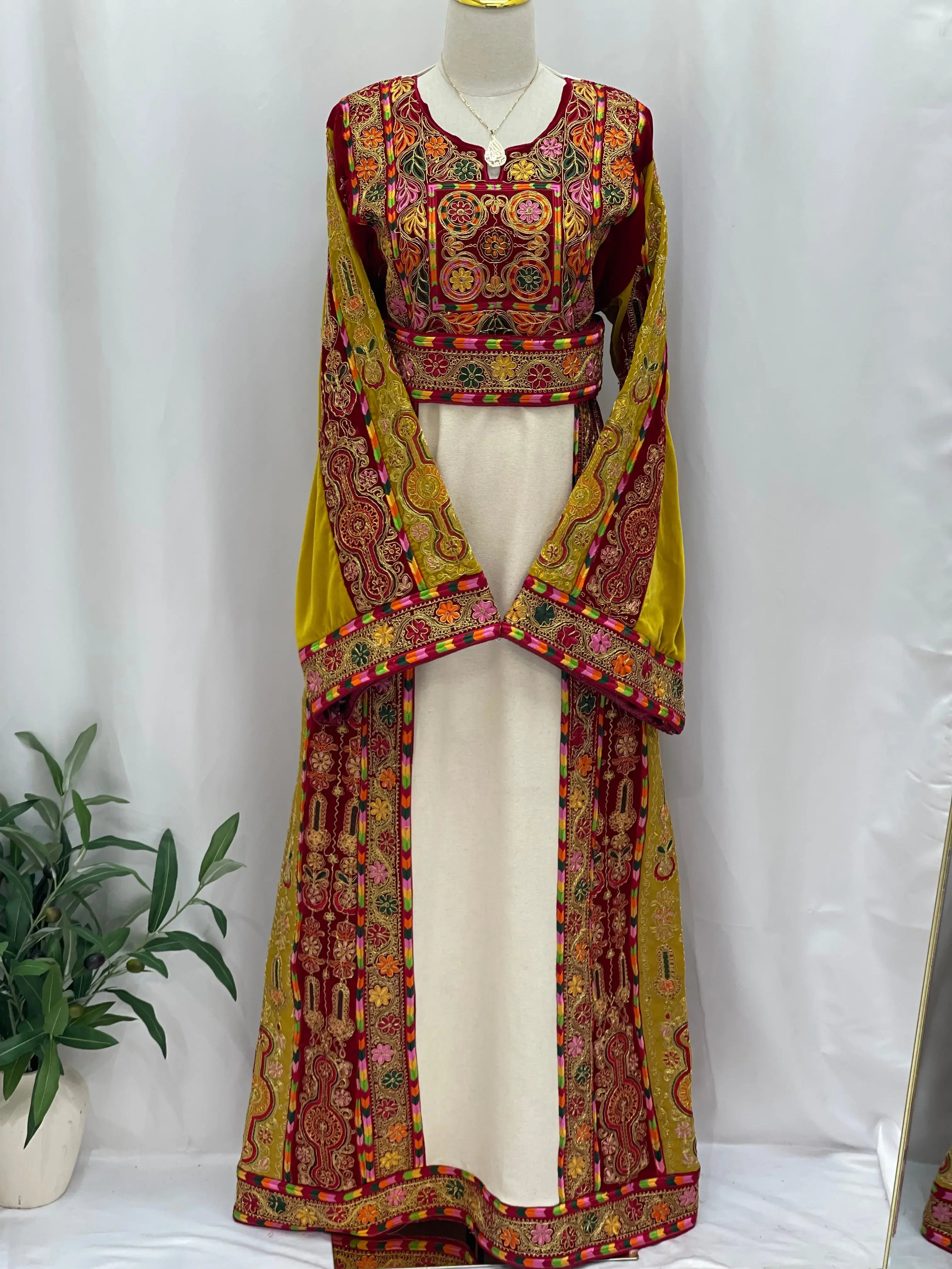 Embroidered Etamin And Velvet Kasab Malka Palestinian Elegance