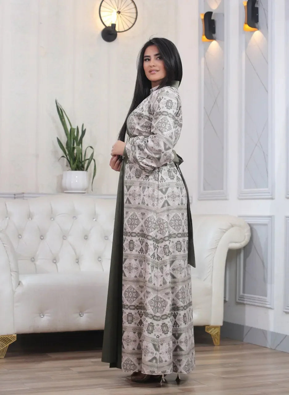 Satin Silk Kaftan: Luxurious Comfort and Elegant Style Palestinian Elegance