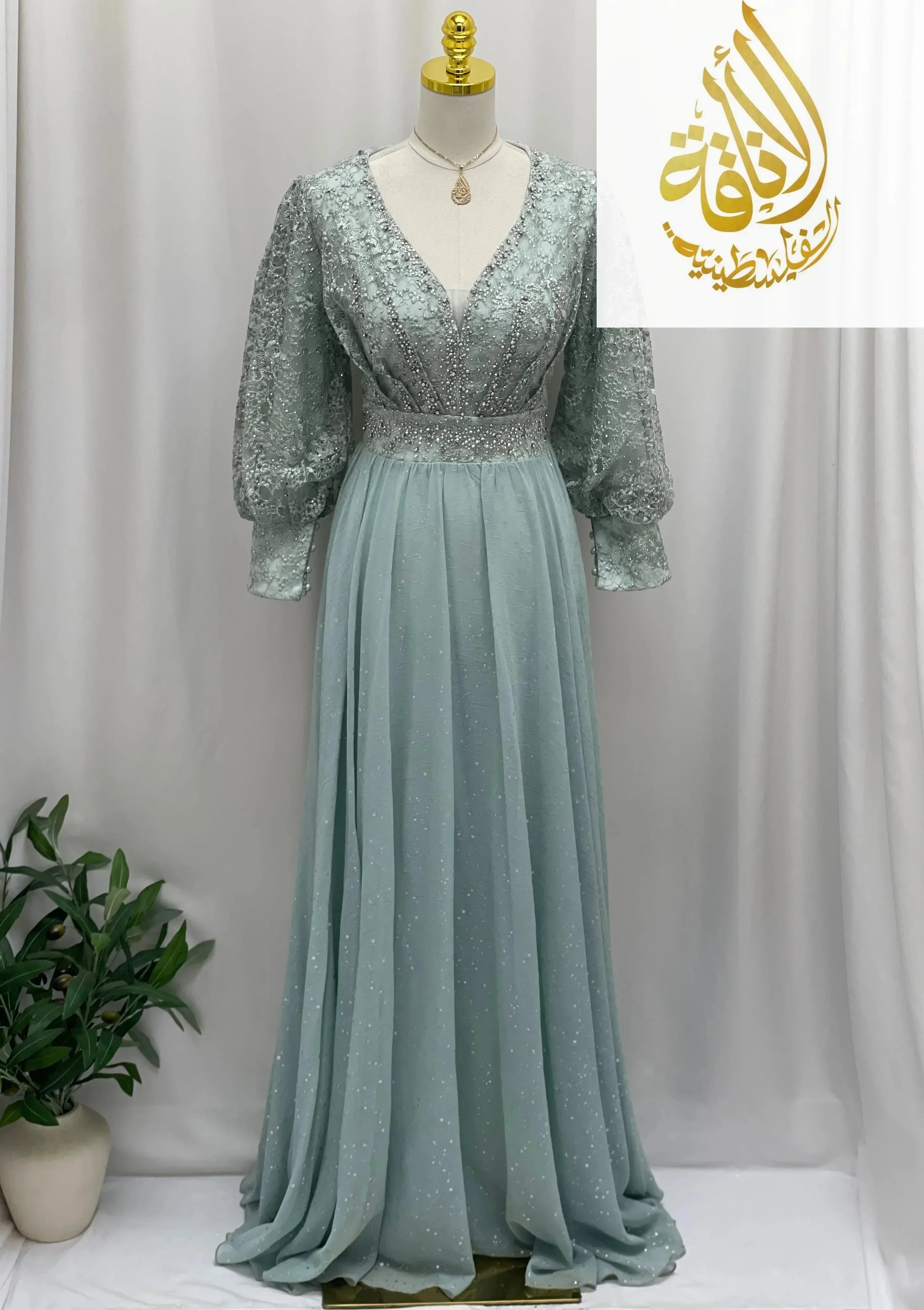 Dusk Star Gown Palestinian Elegance
