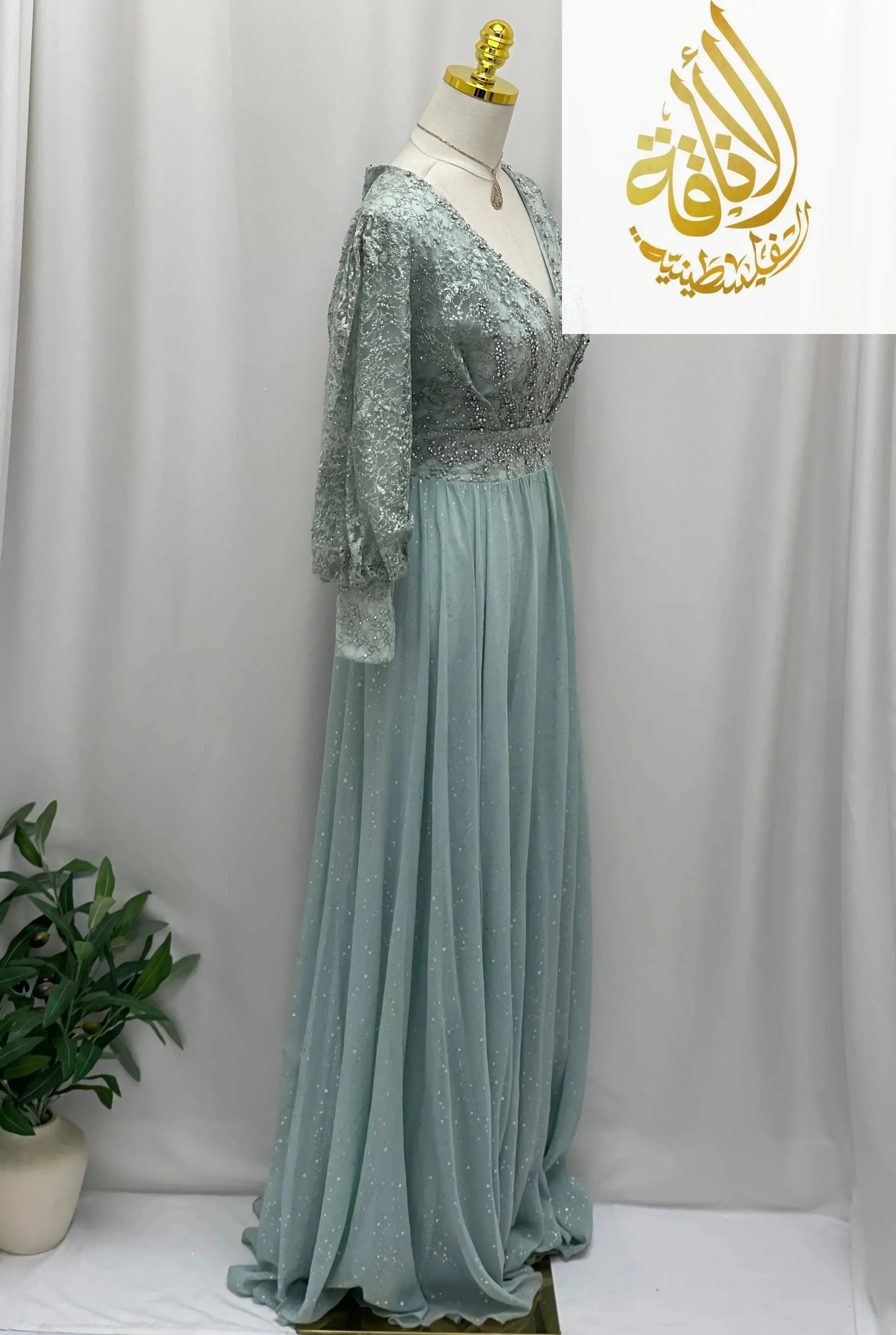 Dusk Star Gown Palestinian Elegance