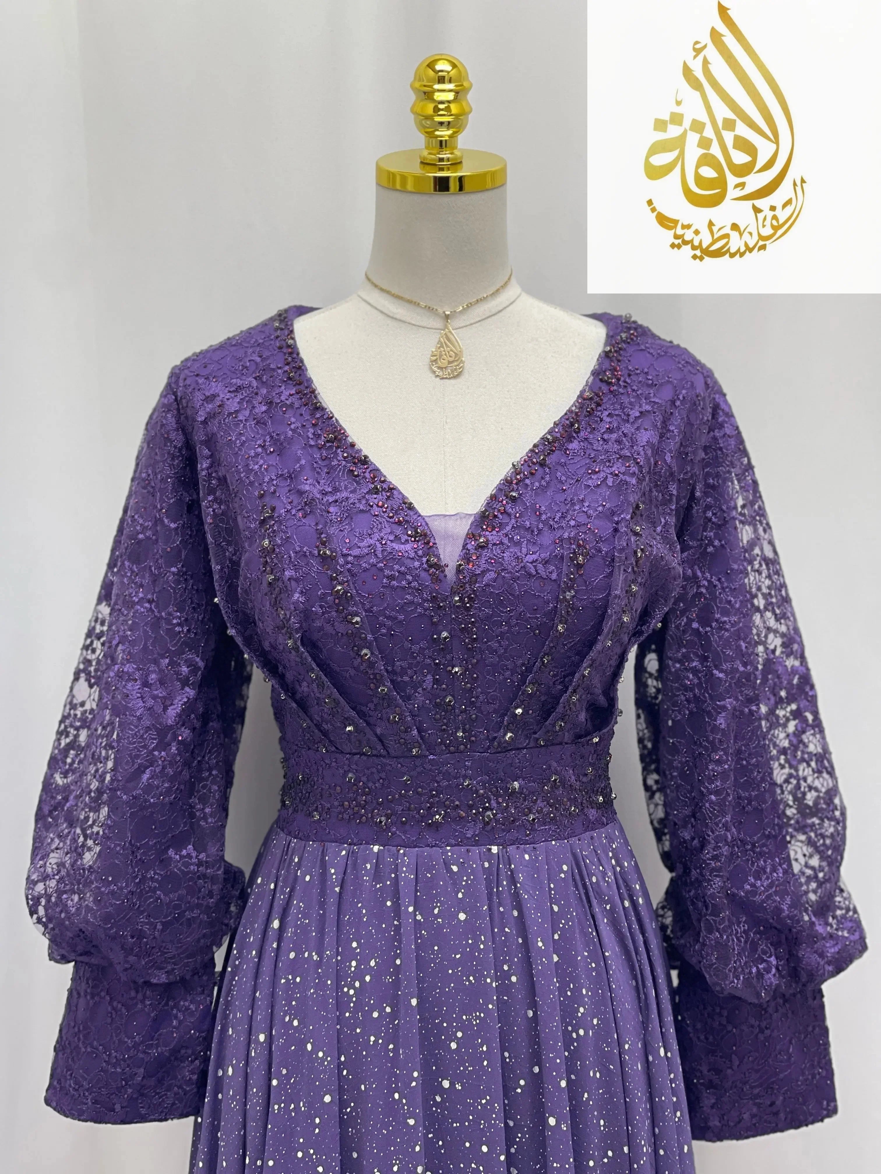 Dusk Star Gown Palestinian Elegance