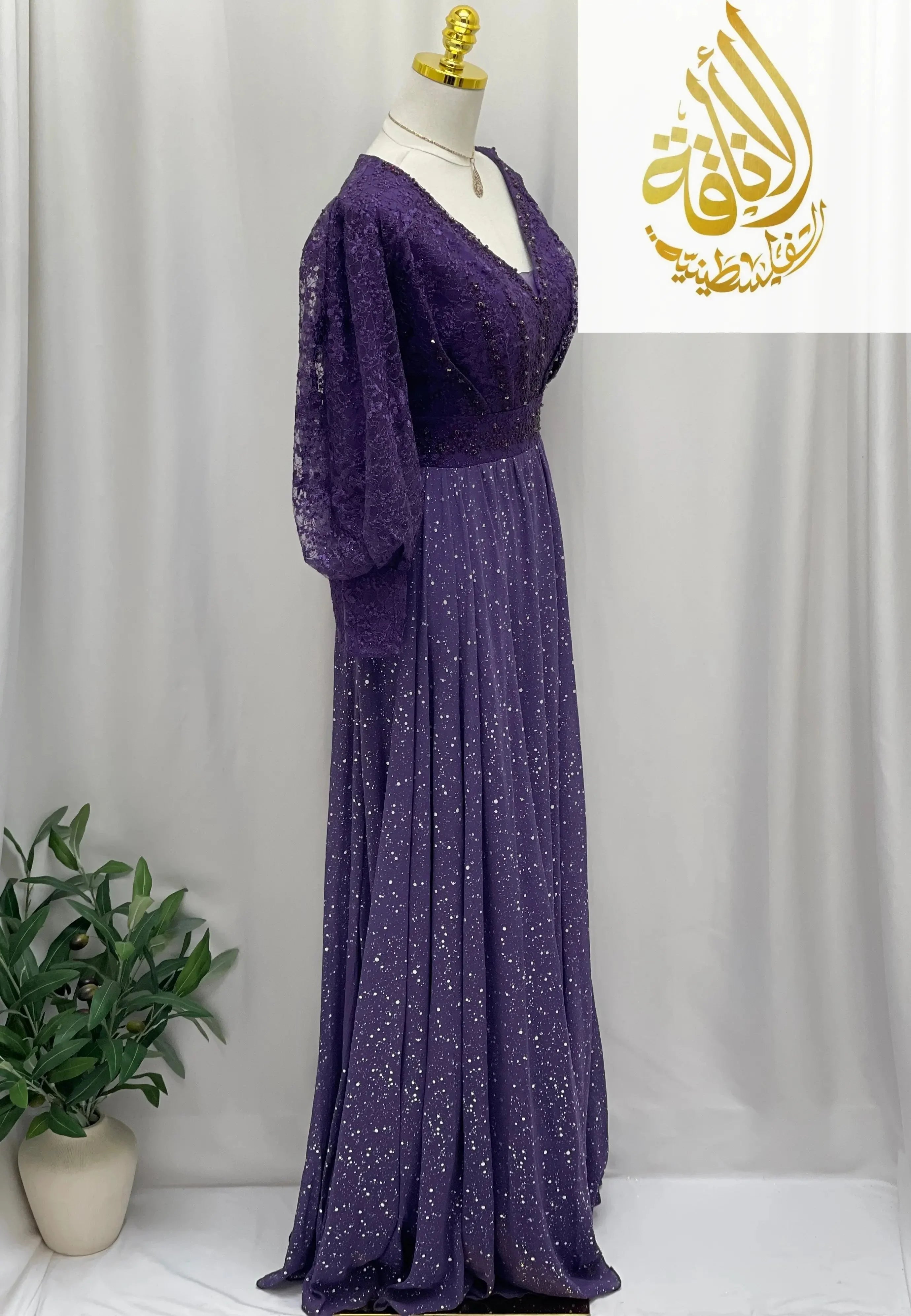 Dusk Star Gown Palestinian Elegance