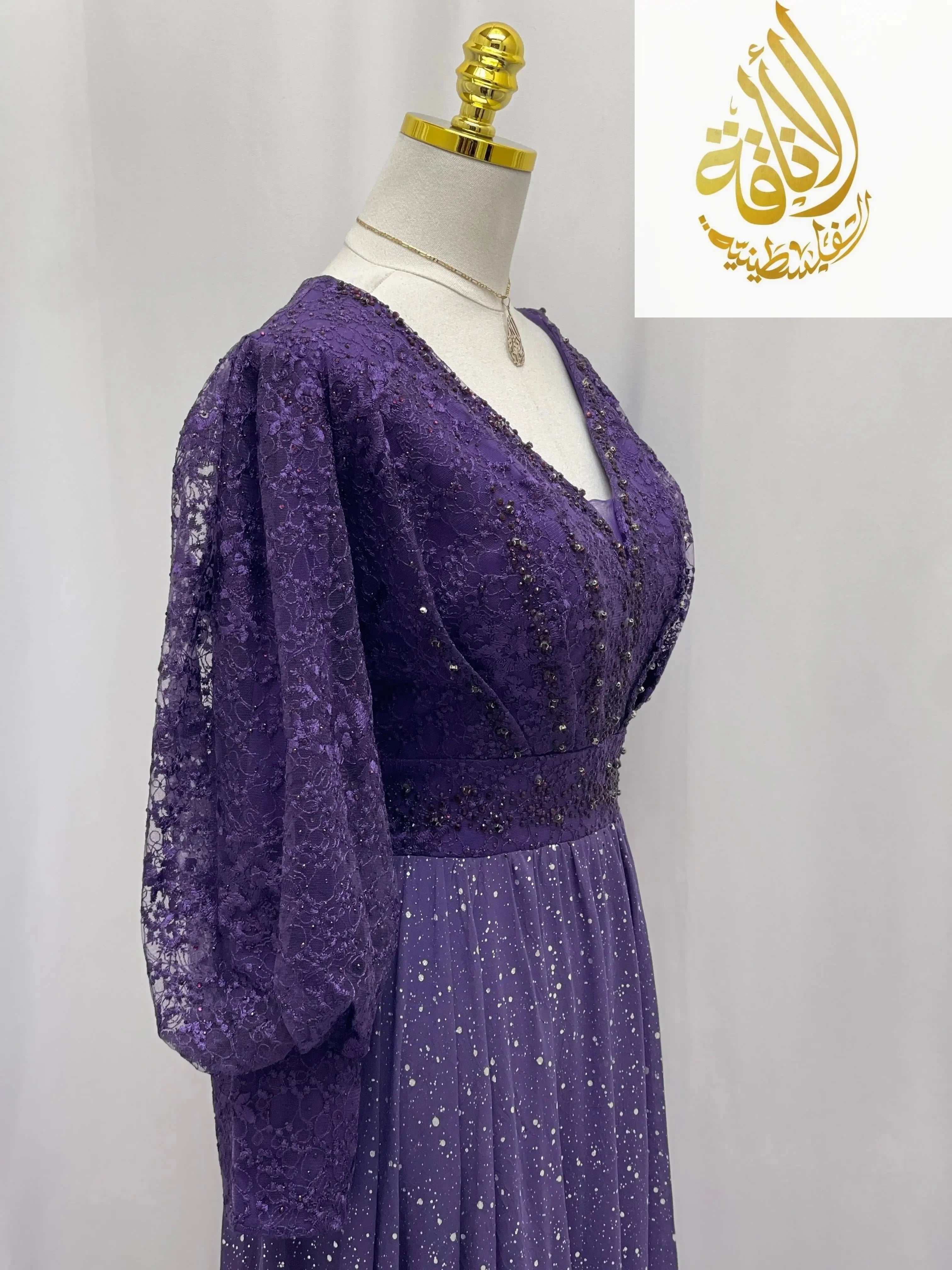 Dusk Star Gown Palestinian Elegance