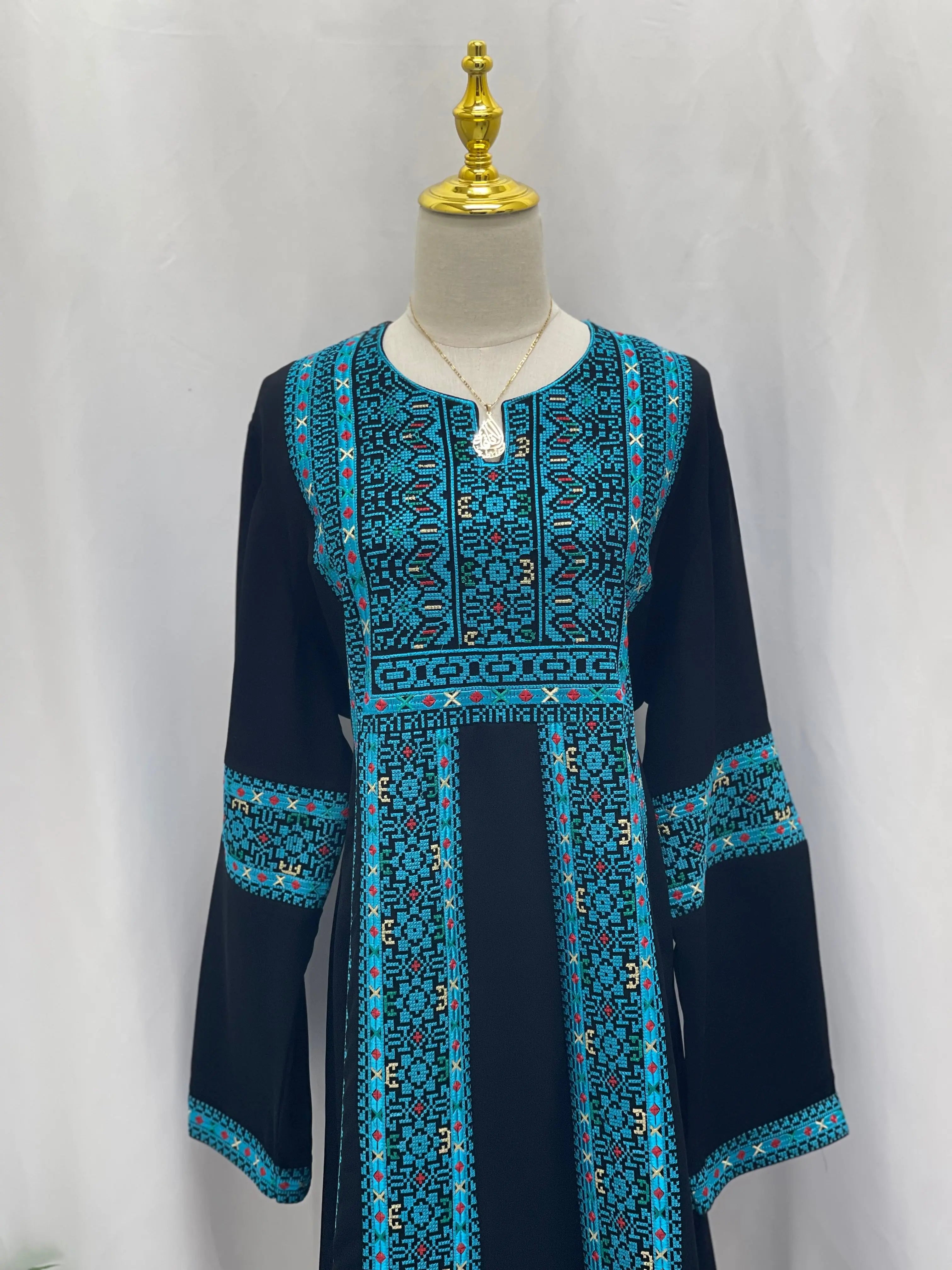 Embroidered Abaya Palestinian Elegance