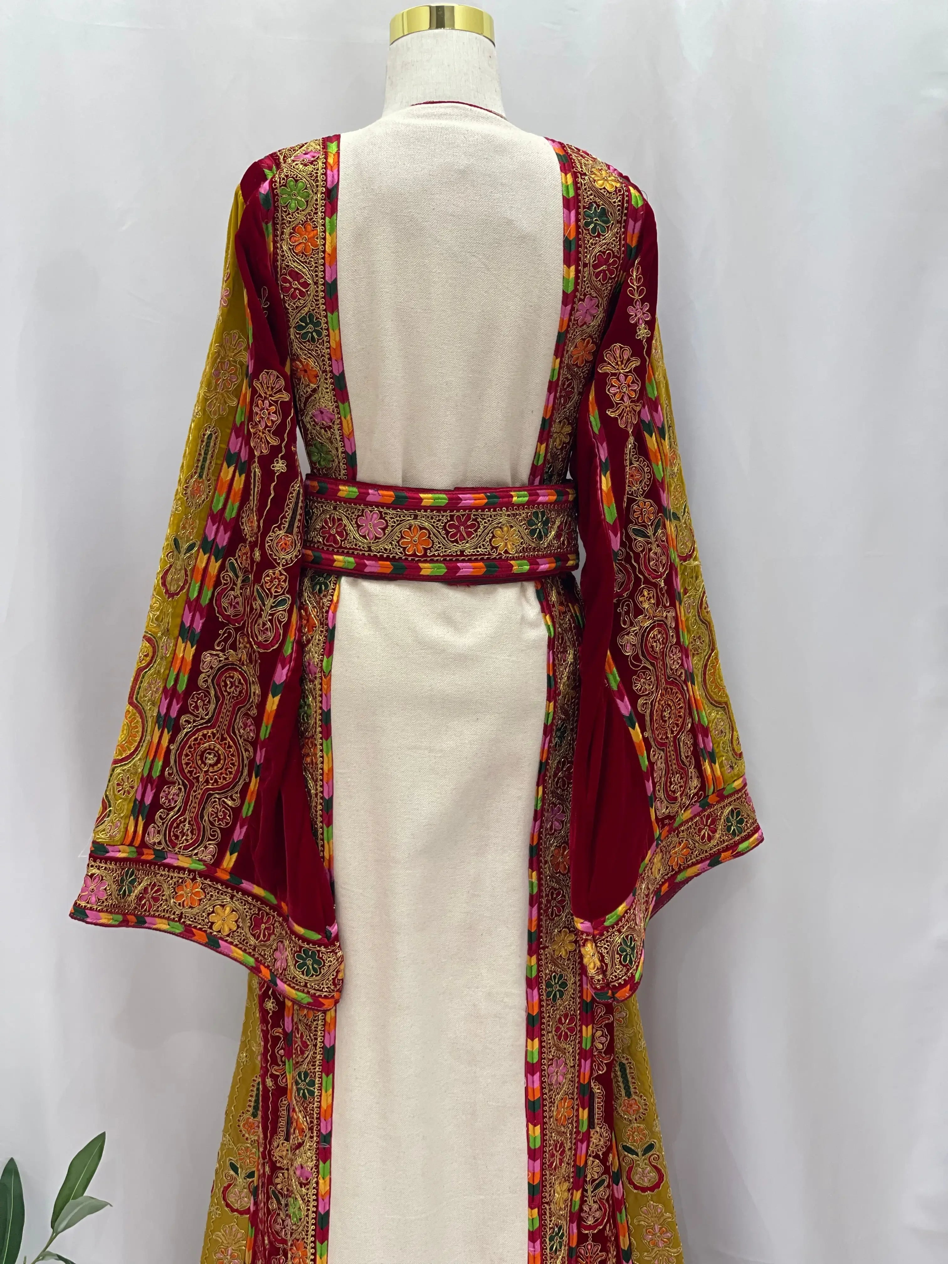 Embroidered Etamin And Velvet Kasab Malka Palestinian Elegance