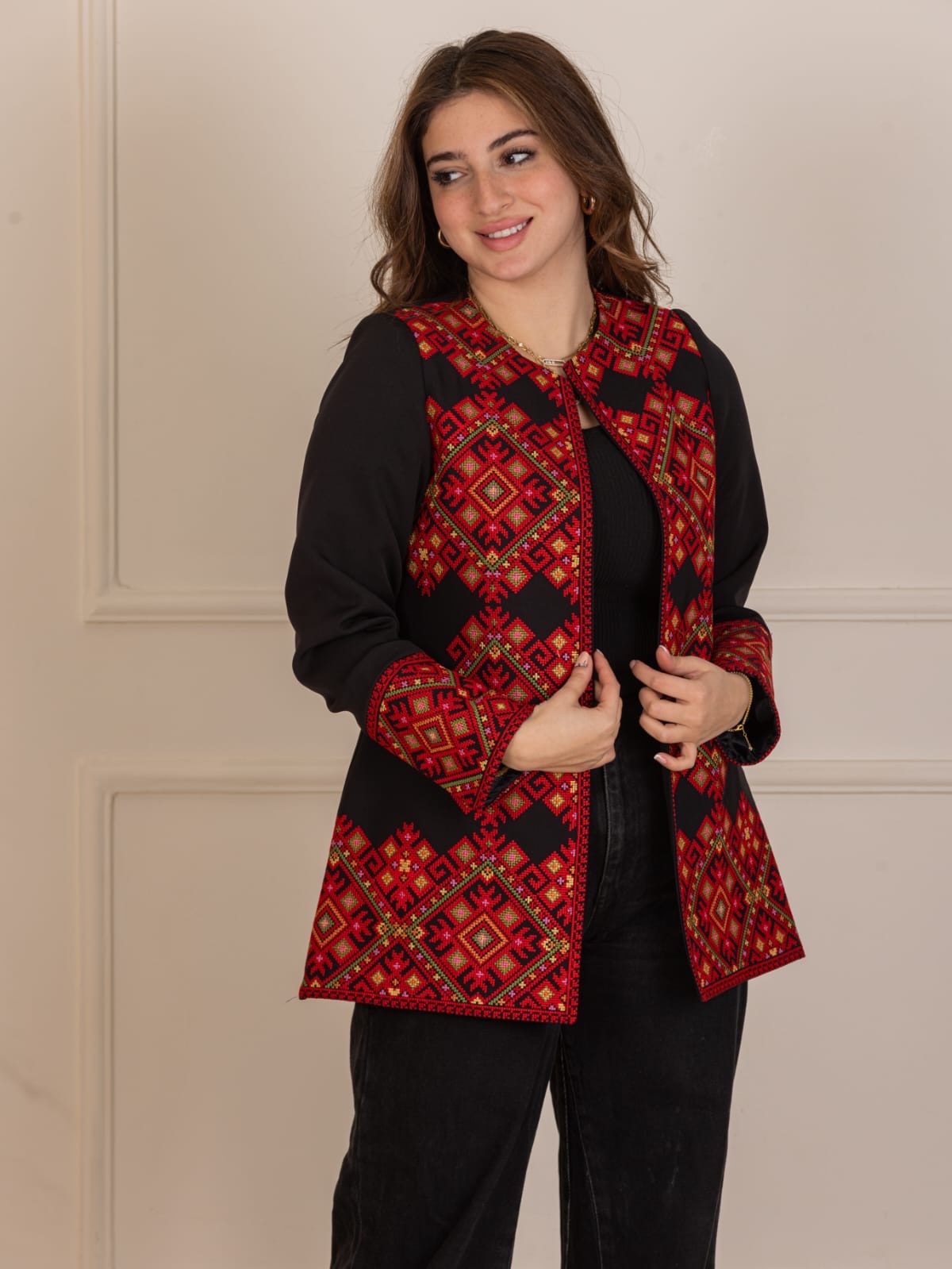 Palestinian Pattern Embroidered Jacket