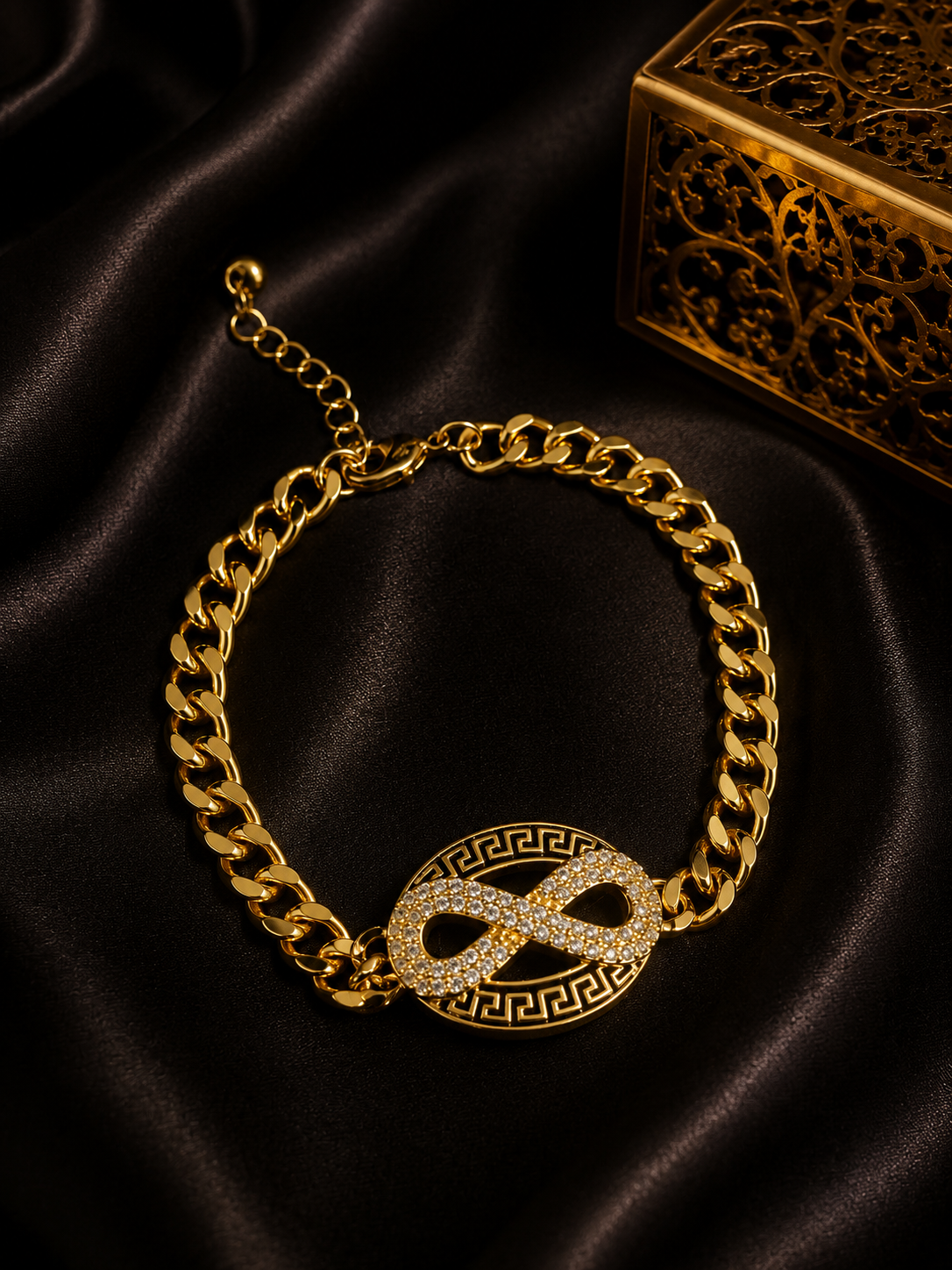 Infinity Imitated Gold Bracelet