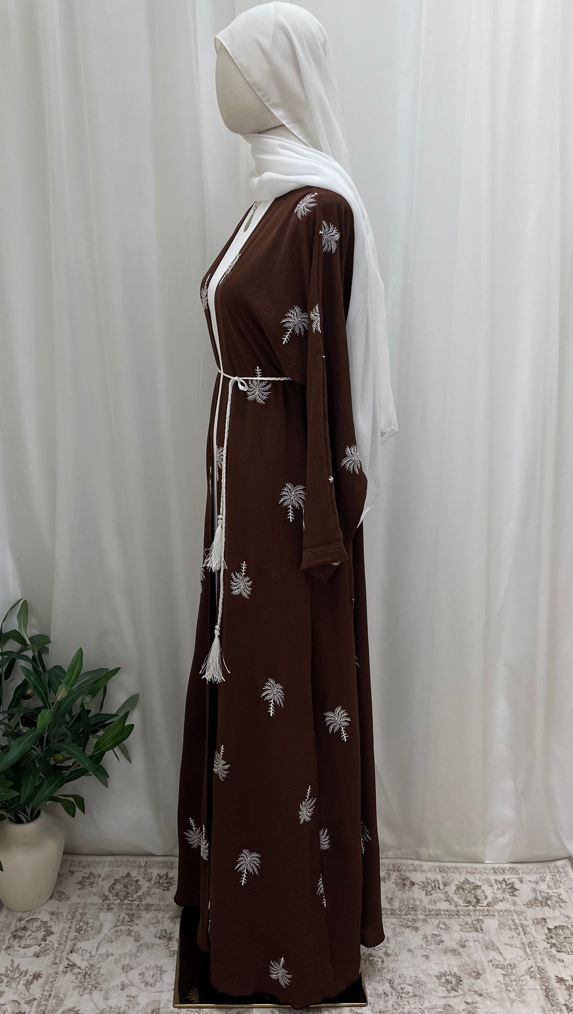 Palm Whisper 3-Piece Abaya Set