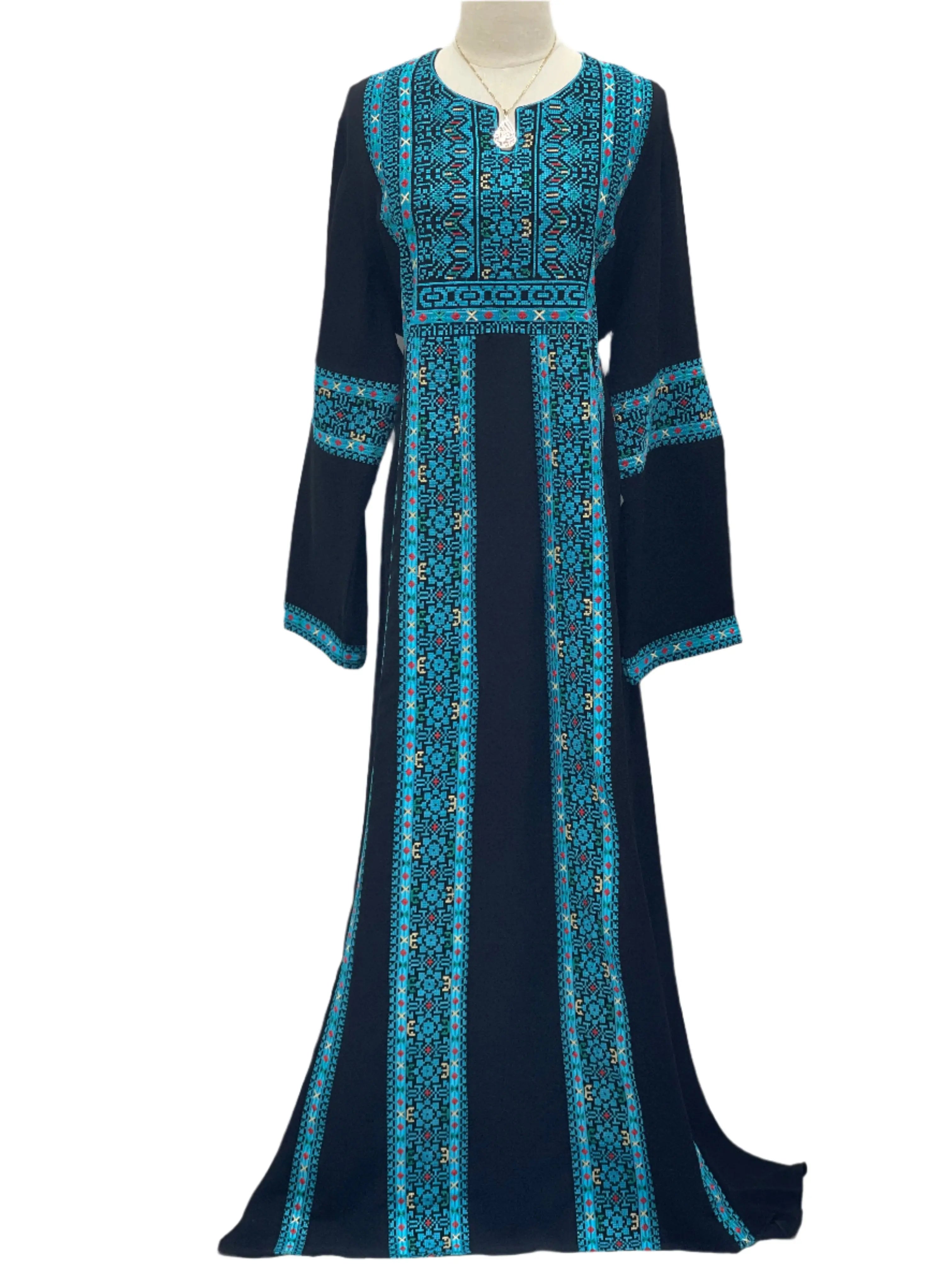 Embroidered Abaya Palestinian Elegance