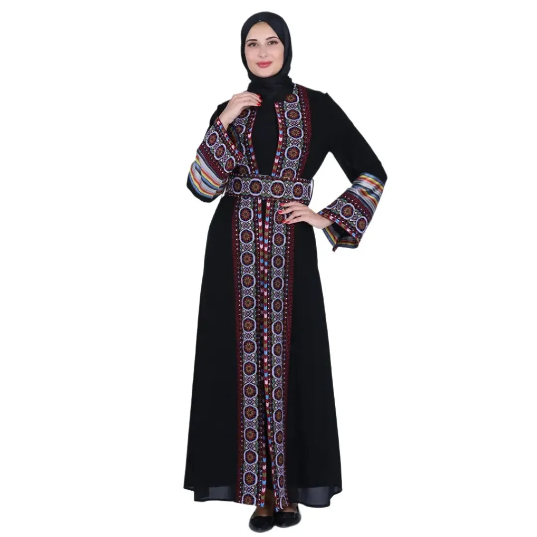 Huda Embroidery Kaftan: Traditional Elegance and Sophisticated Style Palestinian Elegance