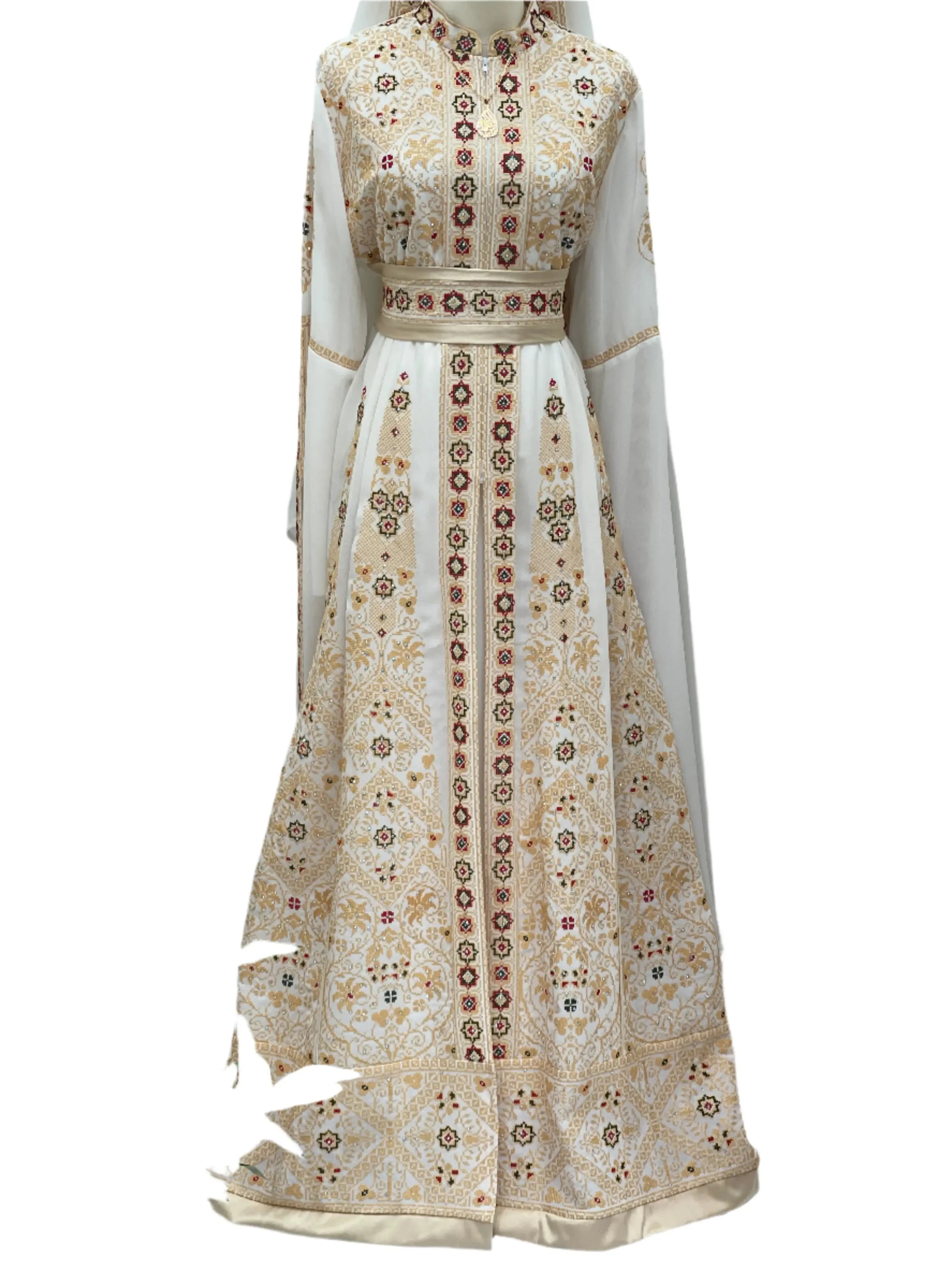 Embroidered Kaftan Palestinian Elegance