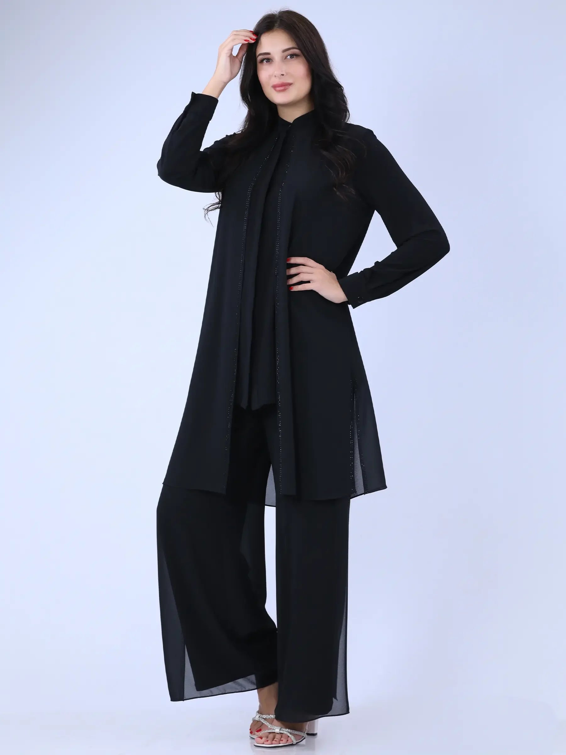Formal 3Pcs Pant Suits: Polished Elegance and Professional Style Palestinian Elegance