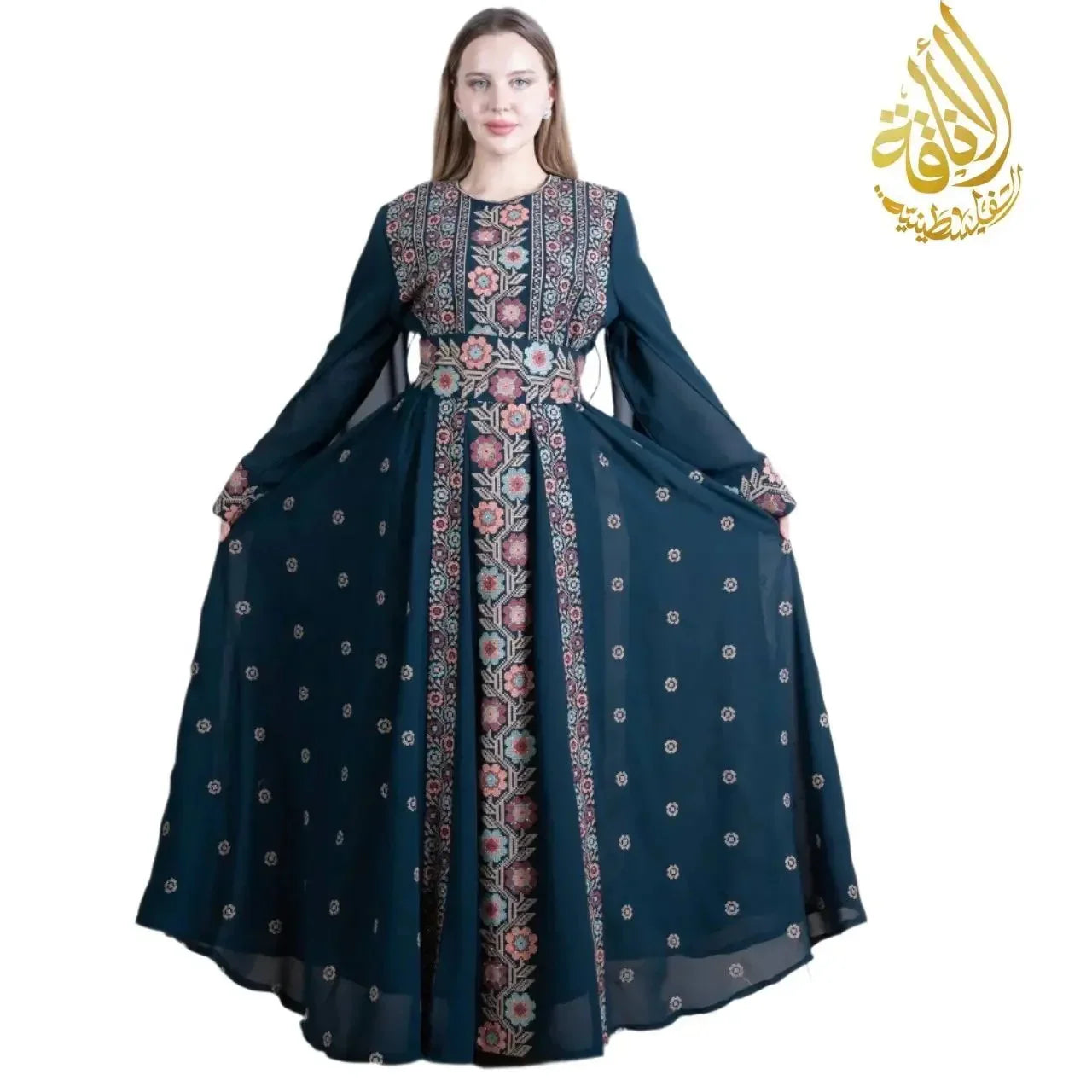 Elegant Embroidered Dress: Sophisticated Style for Any Occasion Palestinian Elegance