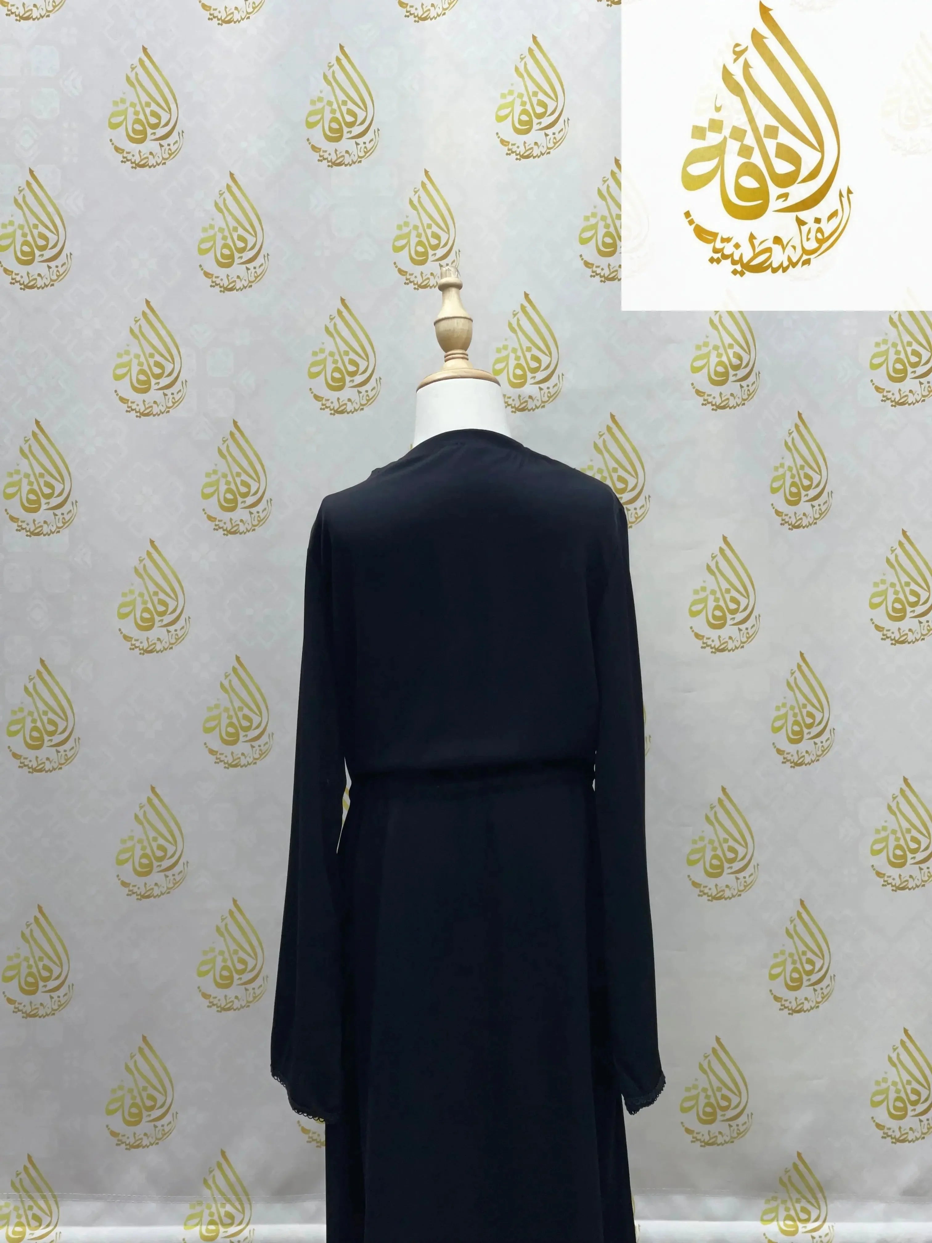 Elegant Girls Black Abaya: Comfort & Modesty with Flowy Design Palestinian Elegance