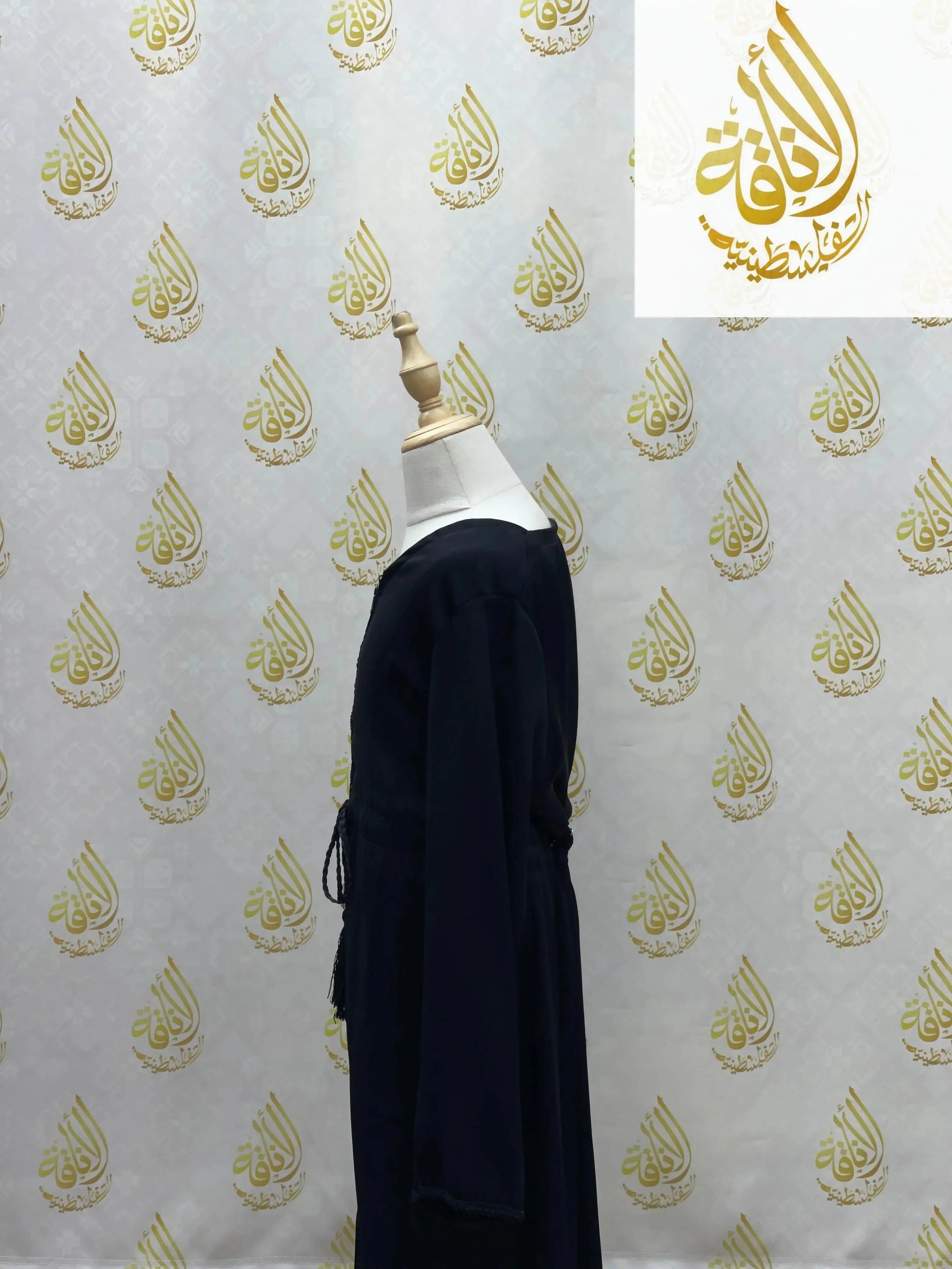 Elegant Girls Black Abaya: Comfort & Modesty with Flowy Design Palestinian Elegance