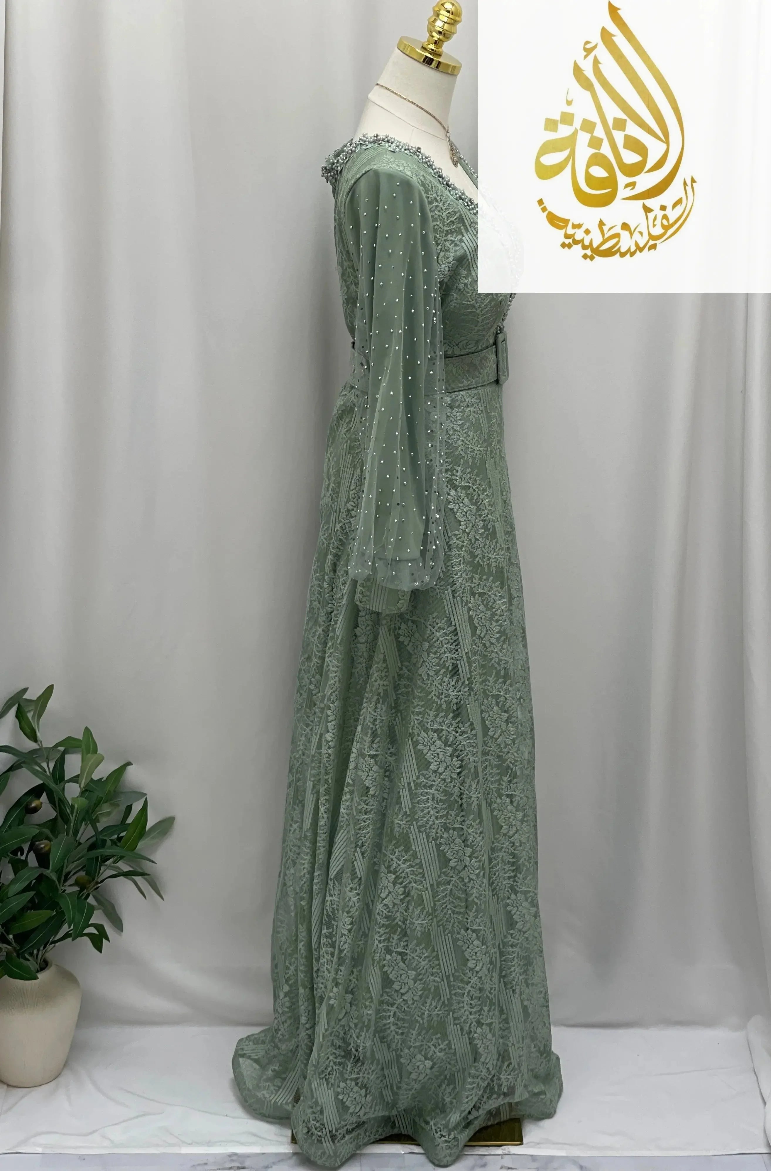 Elegant Lace Dress: Timeless Sophistication & Classic Beauty Palestinian Elegance