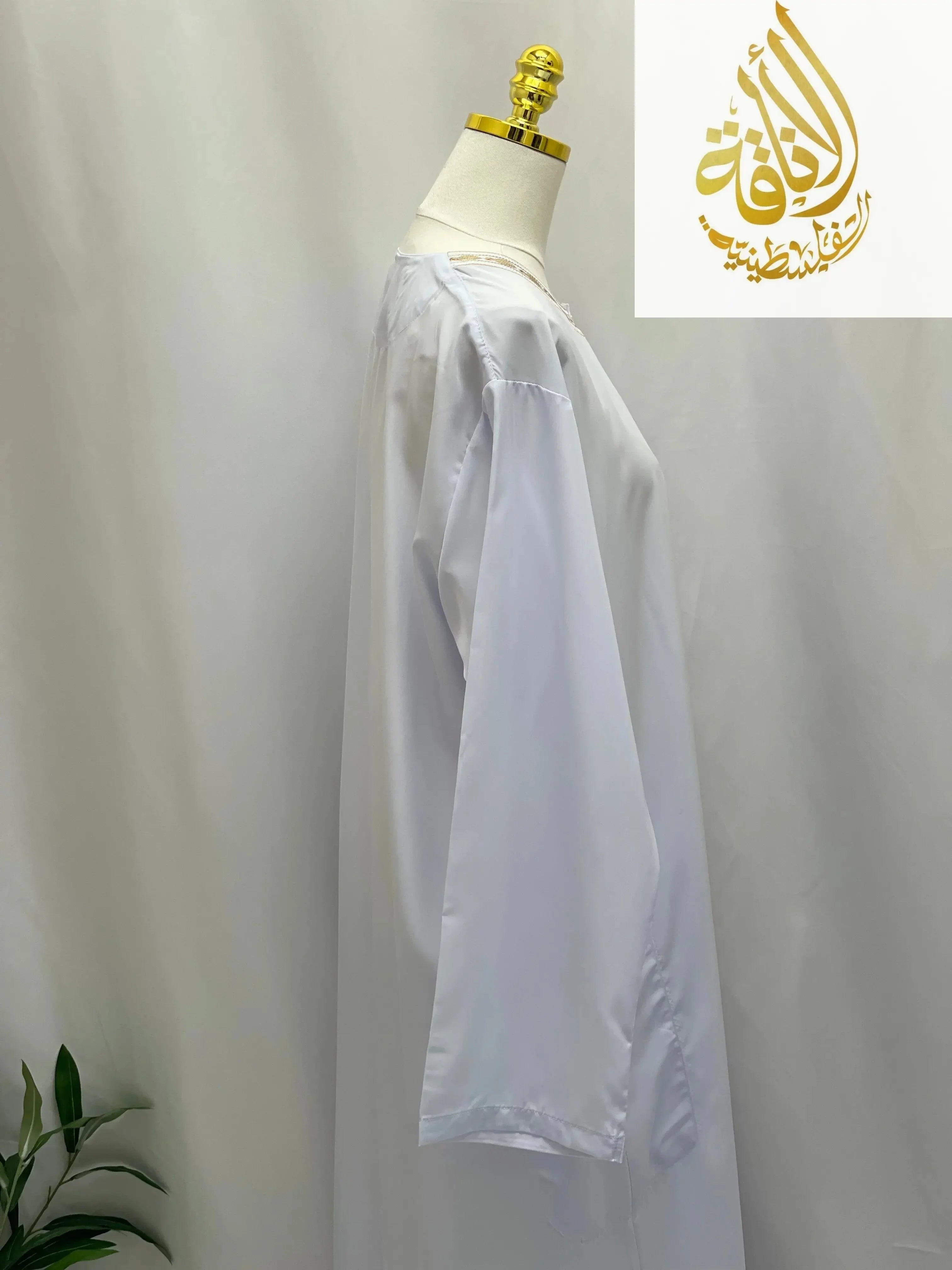 Elegant Multi-Color Thobes with Gold Embroidery - Palestinian Elegance