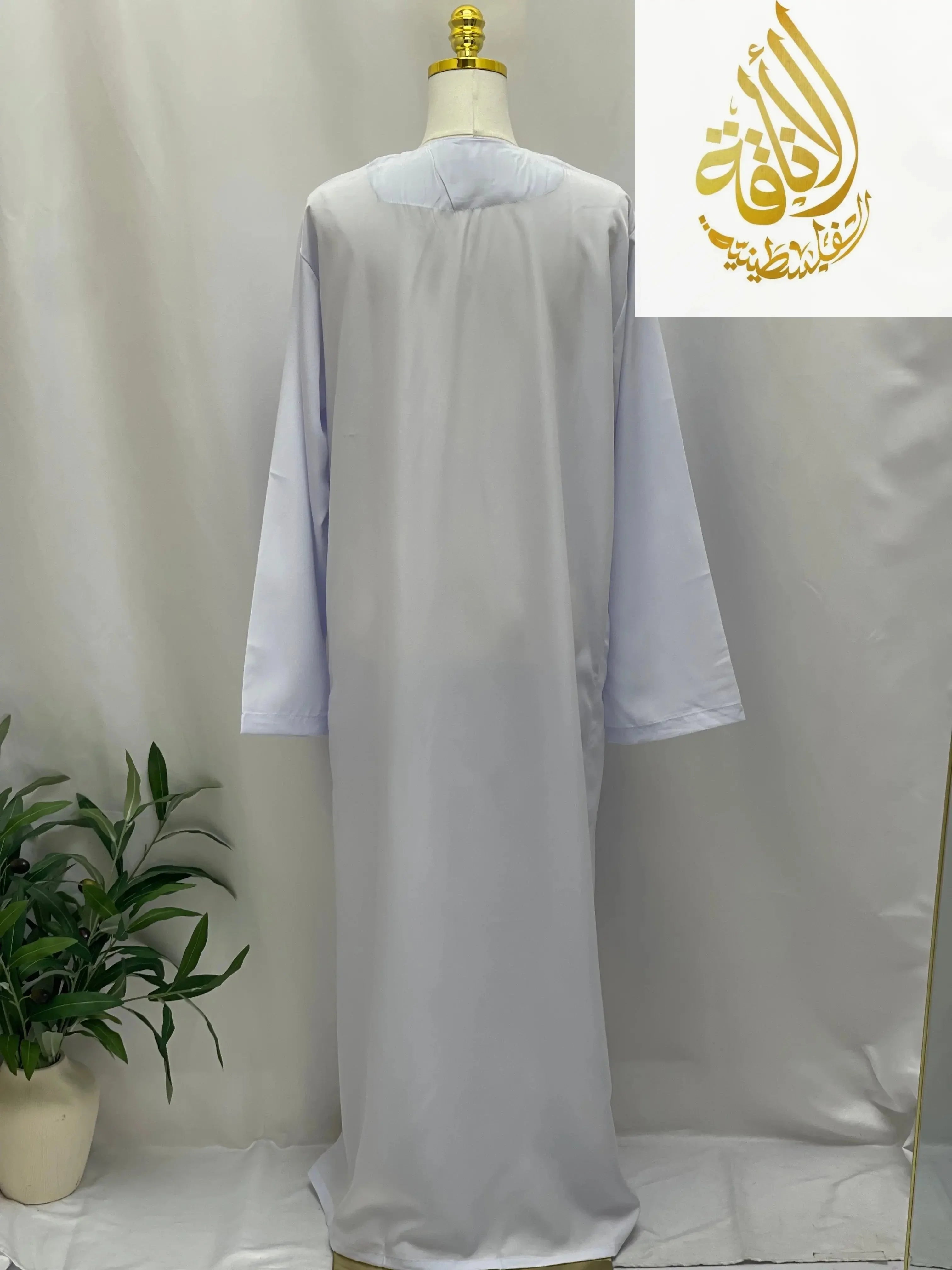 Elegant Multi-Color Thobes with Gold Embroidery - Palestinian Elegance