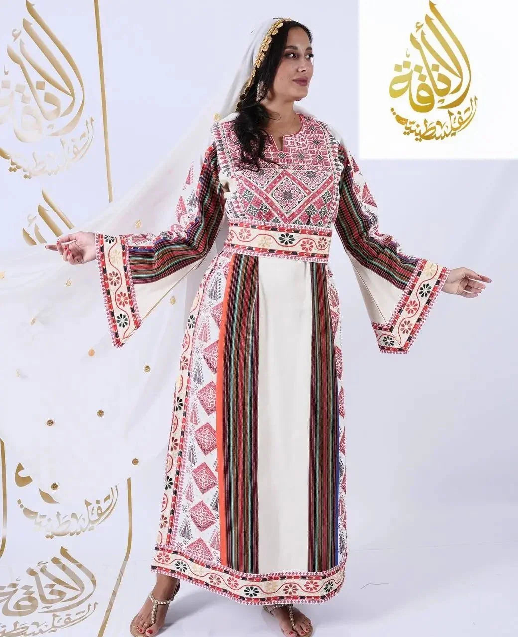 Elevate Your Style with Full Lairs Khirka-Shal Palestinian Elegance