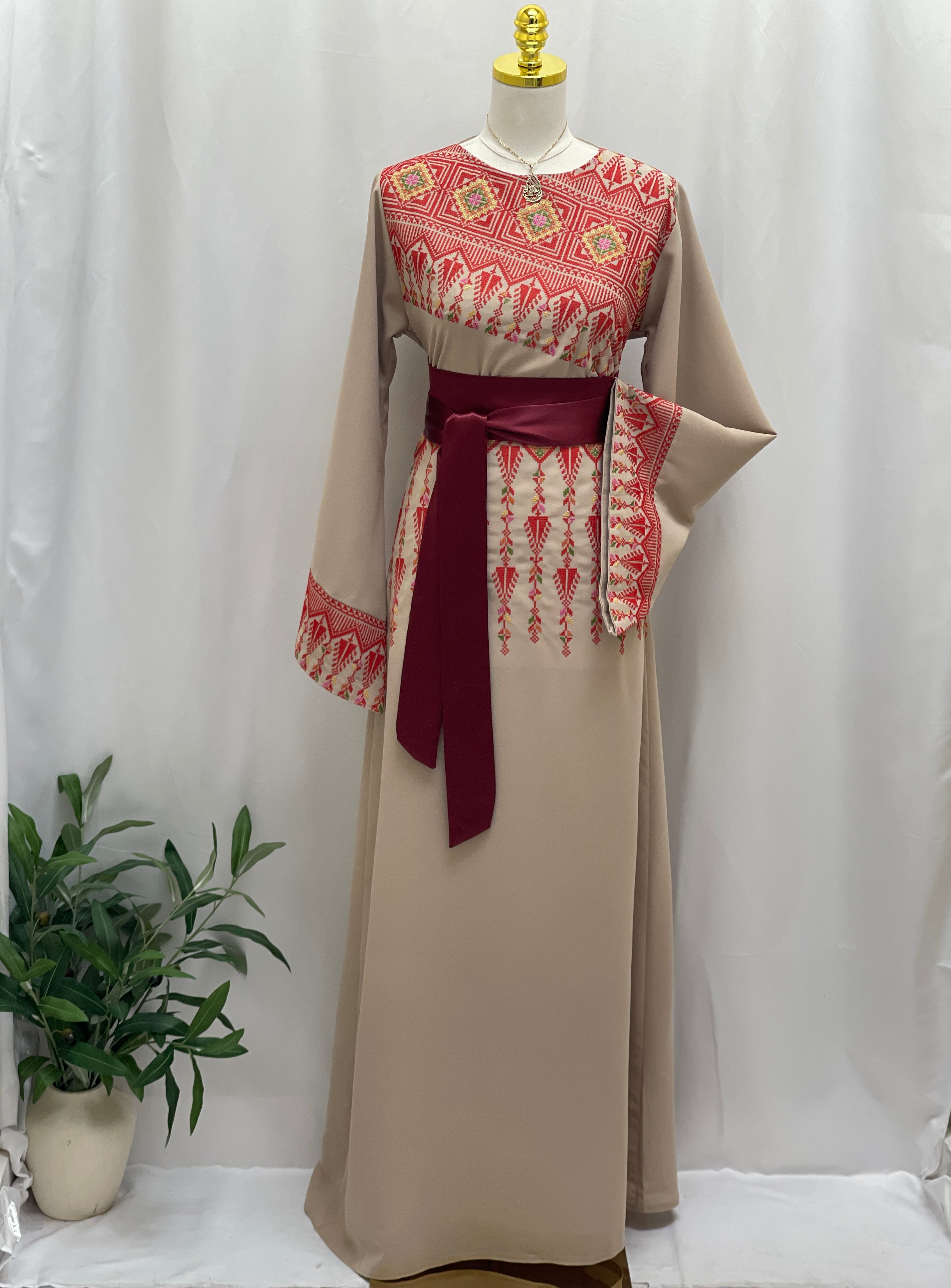 Embroidered Suha Modren Dress: A Perfect Harmony Of Tradition Palestinian Elegance