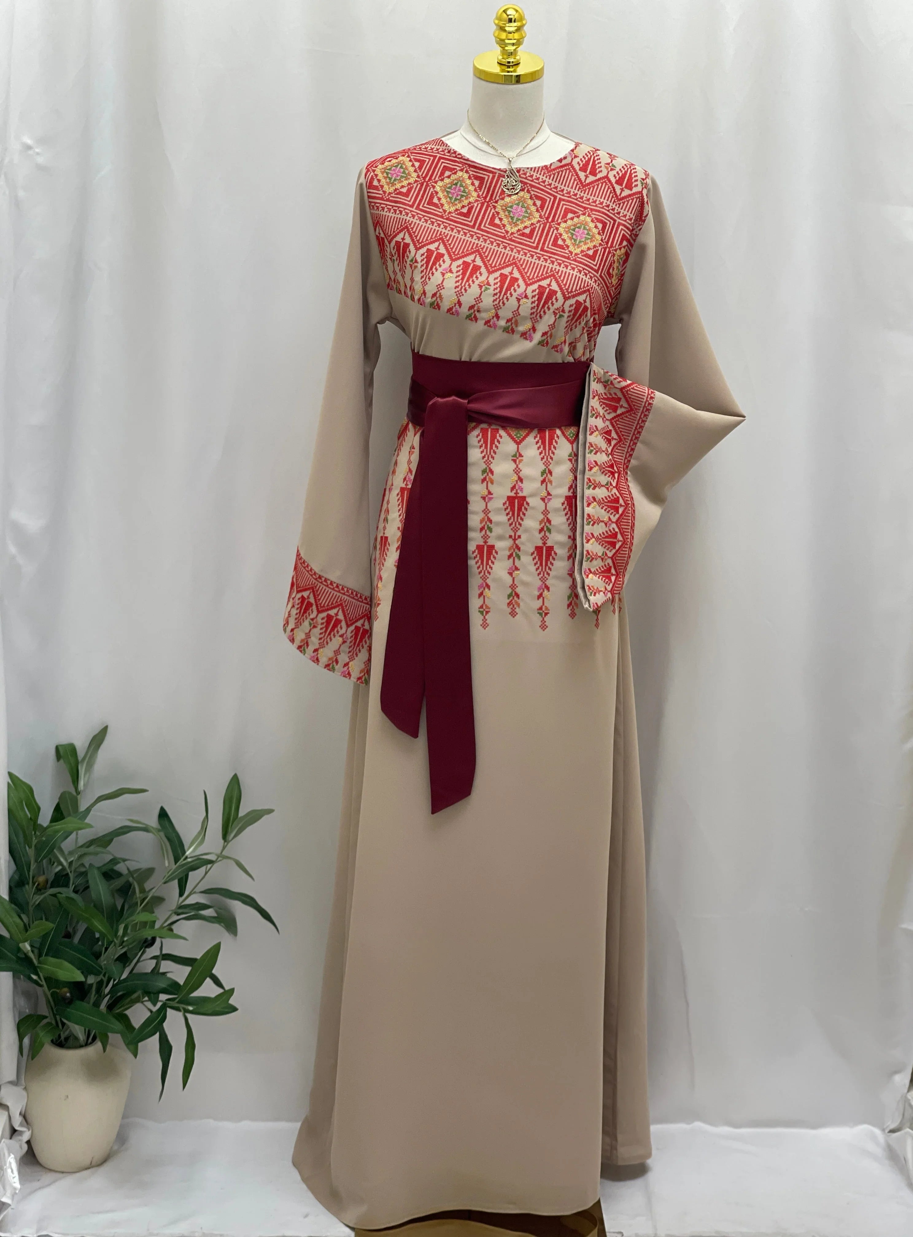 Embroidered Suha Modren Dress: A Perfect Harmony Of Tradition Palestinian Elegance
