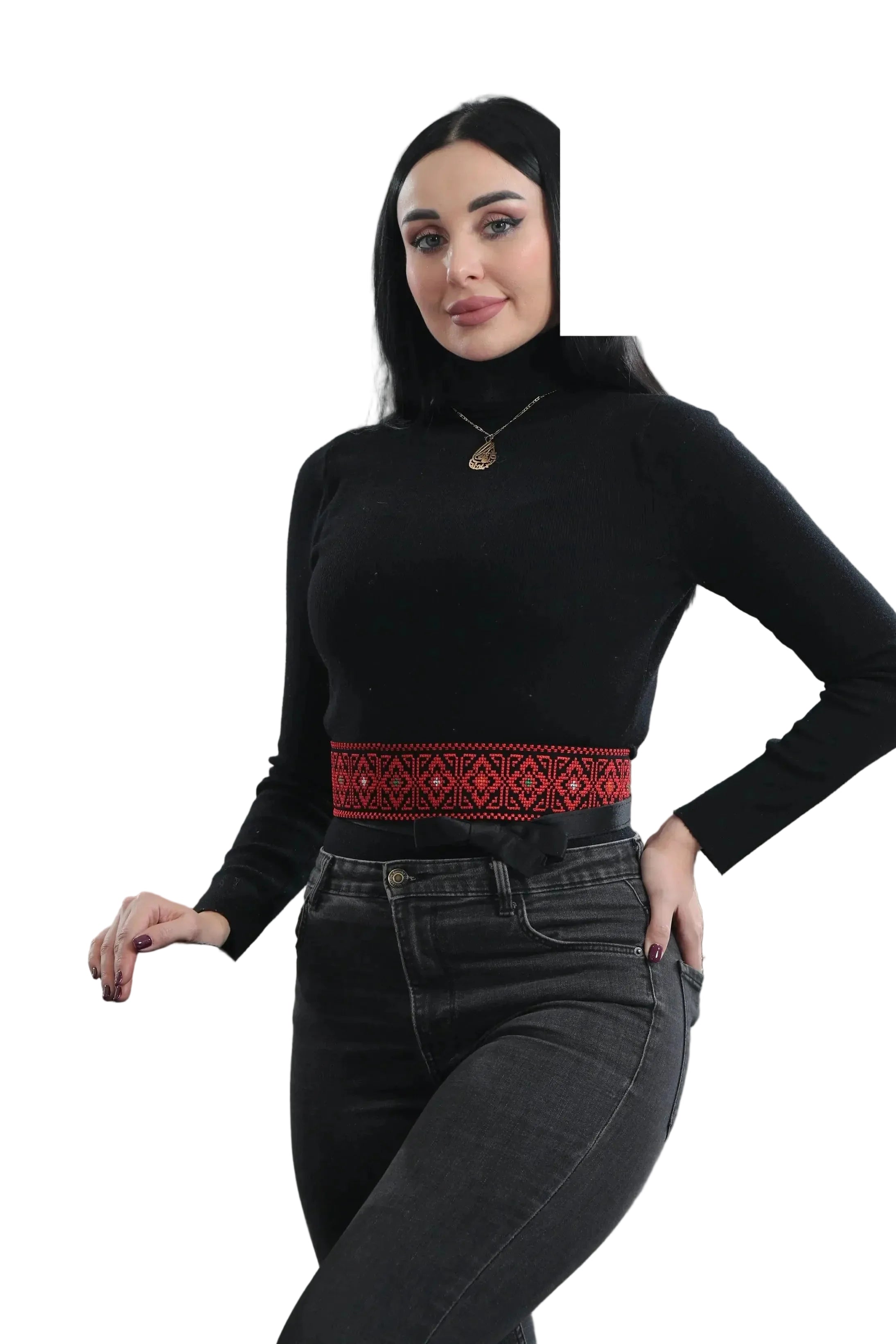 Embroidered Waist Belt Palestinian Elegance
