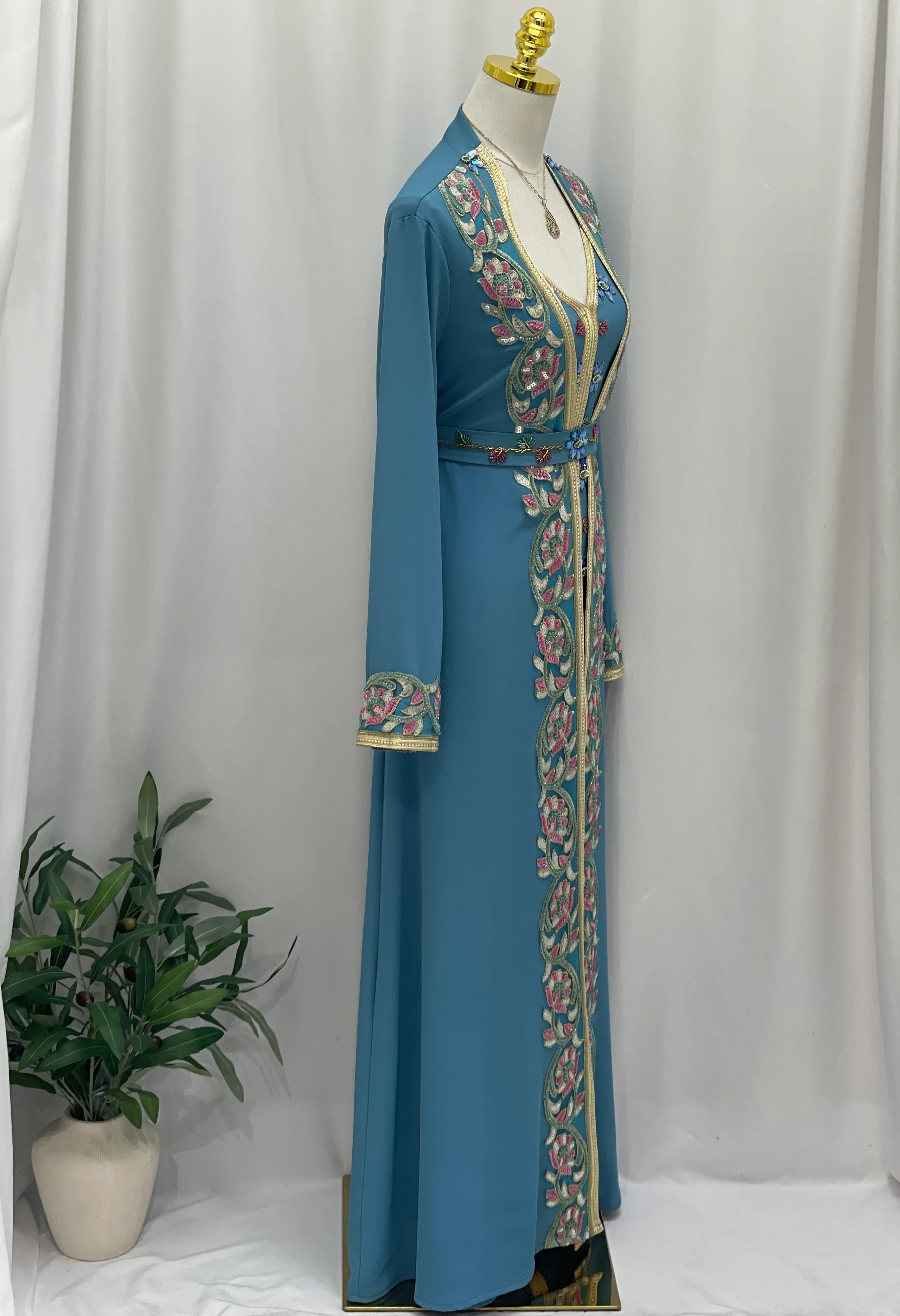 Turquoise Whisper Kaftan