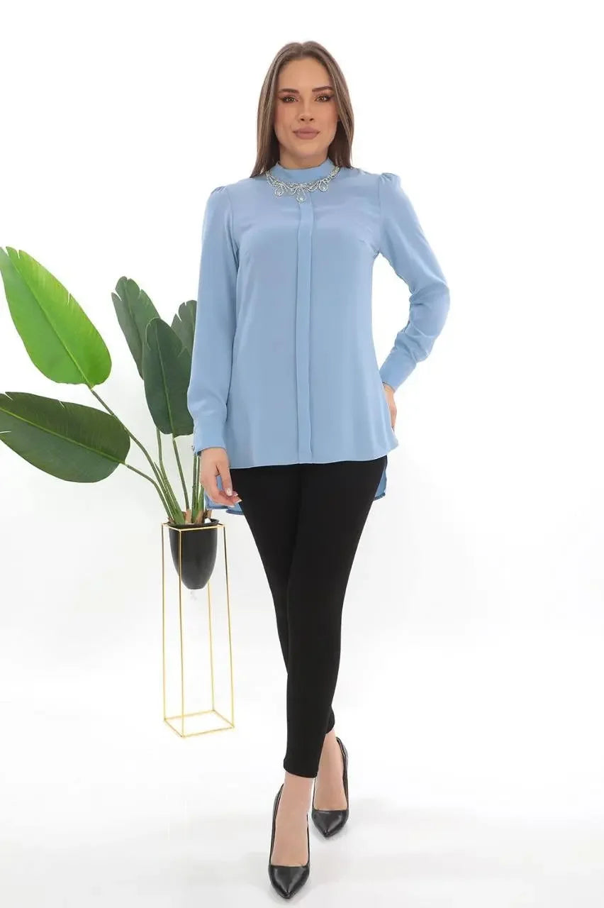 Rhinestone Blouse – Glamorous Elegance and Sparkling Style Palestinian Elegance