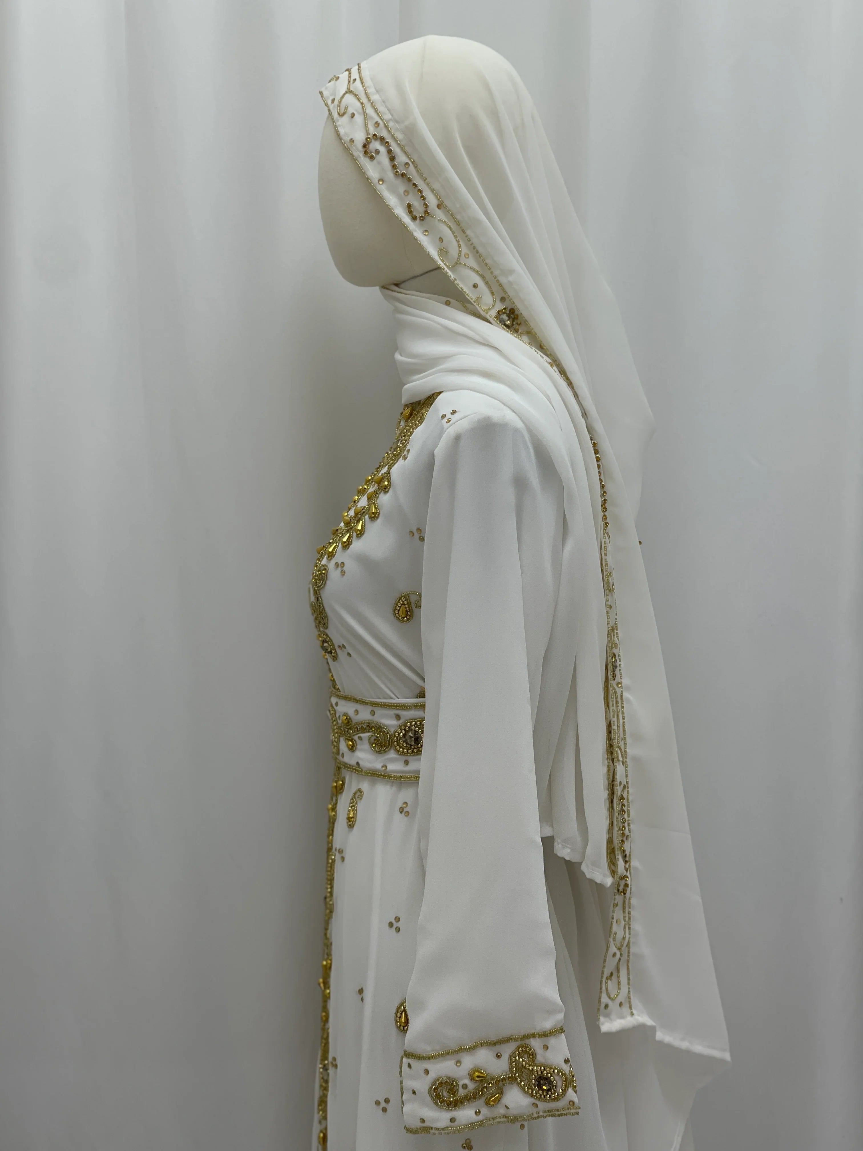 Noor Al Zahra Beaded Kaftan – Timeless Artisan Design