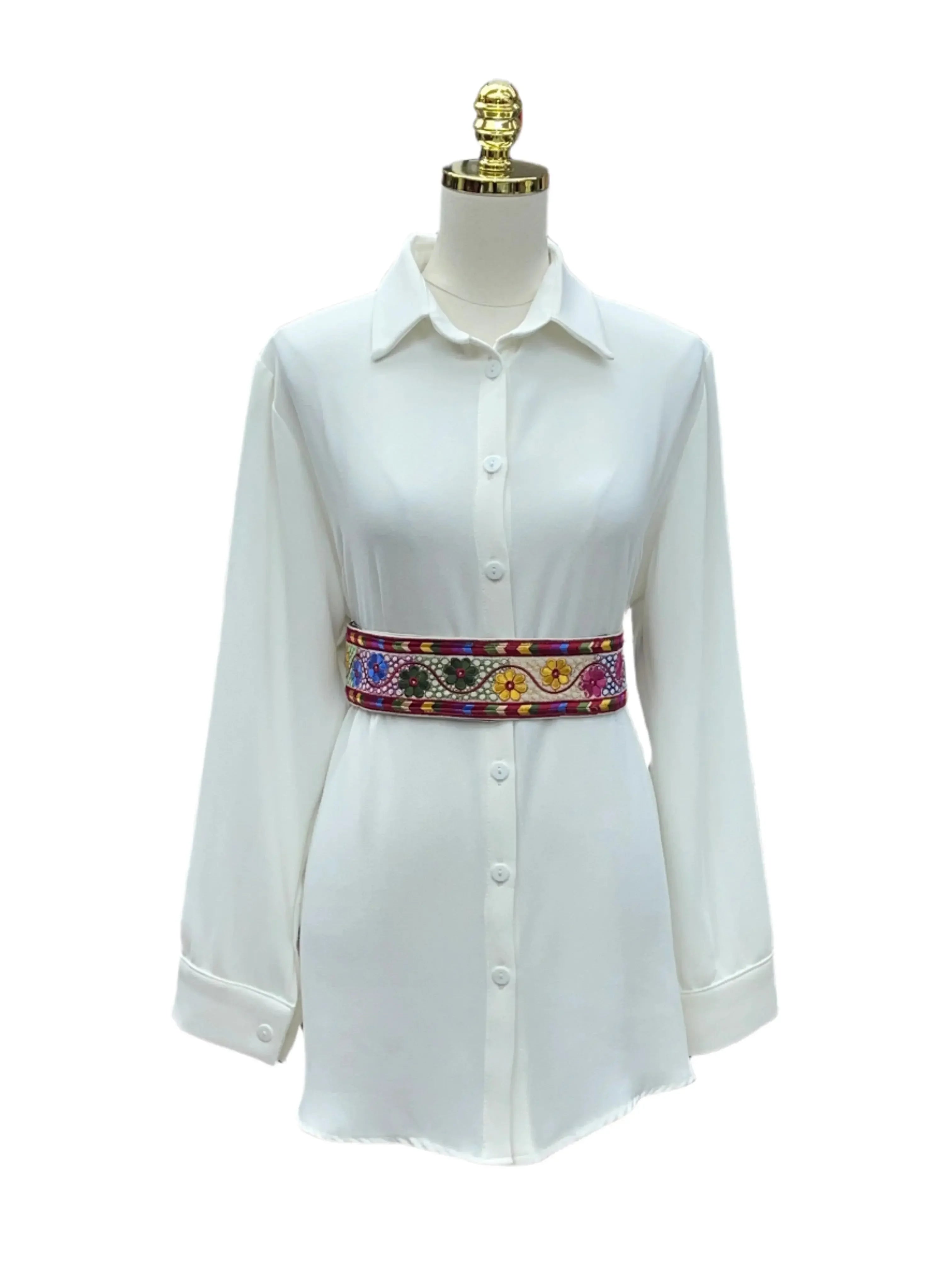 Embroidered Flowers Belt - Elegant & Stylish Accessory Palestinian Elegance