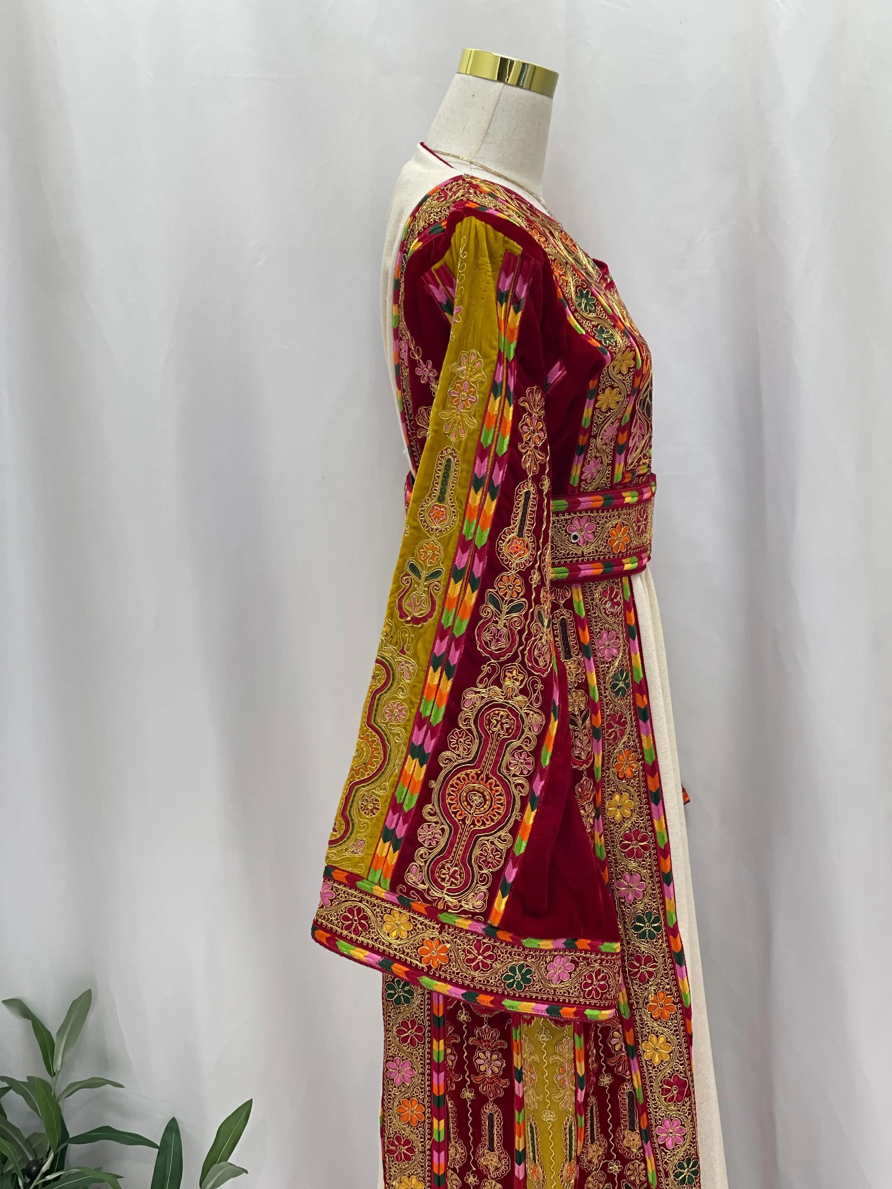 Embroidered Etamin And Velvet Kasab Malka Palestinian Elegance