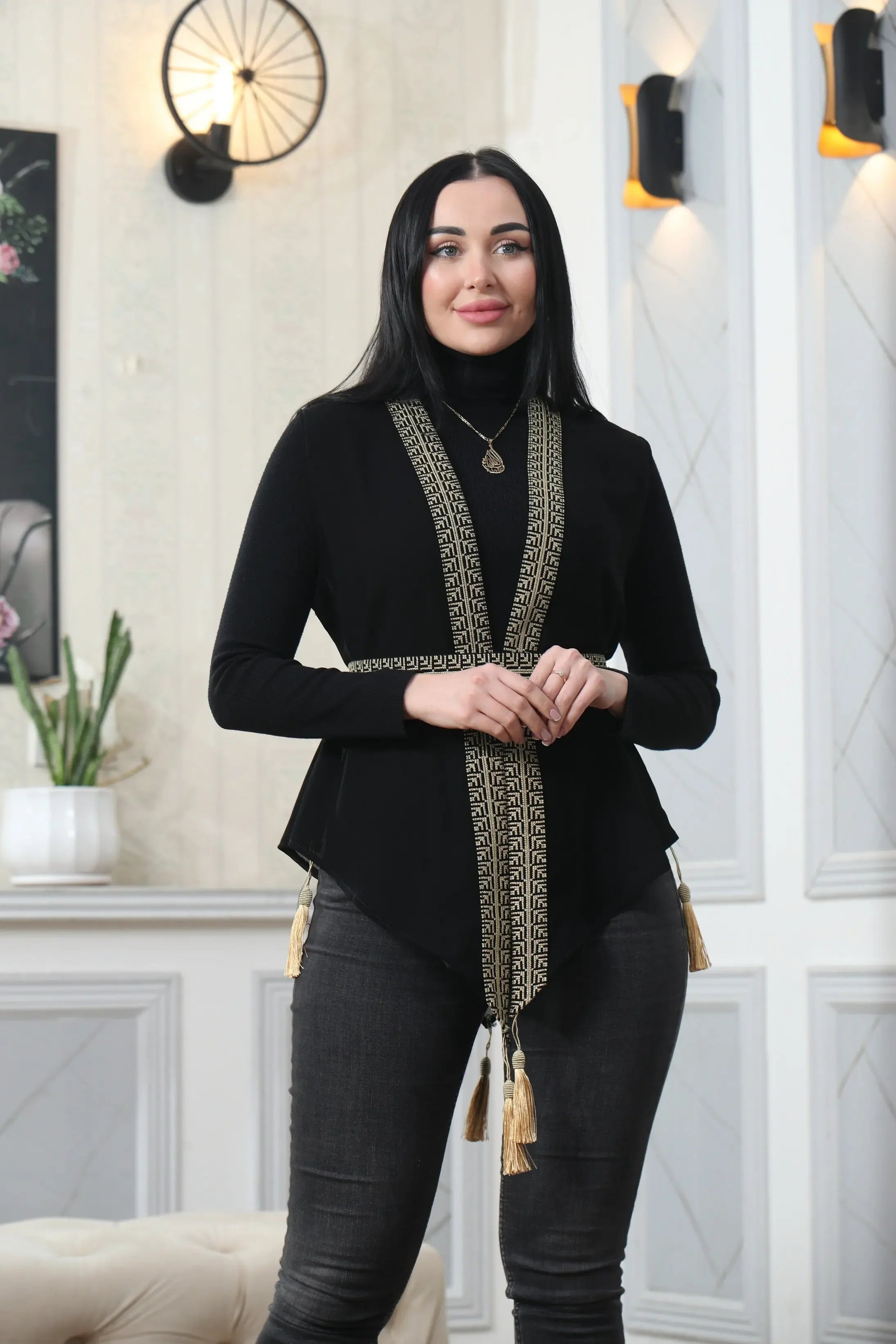 Chiffon Colorful Embroidered Vest - Vibrant & Stylish Layer Palestinian Elegance