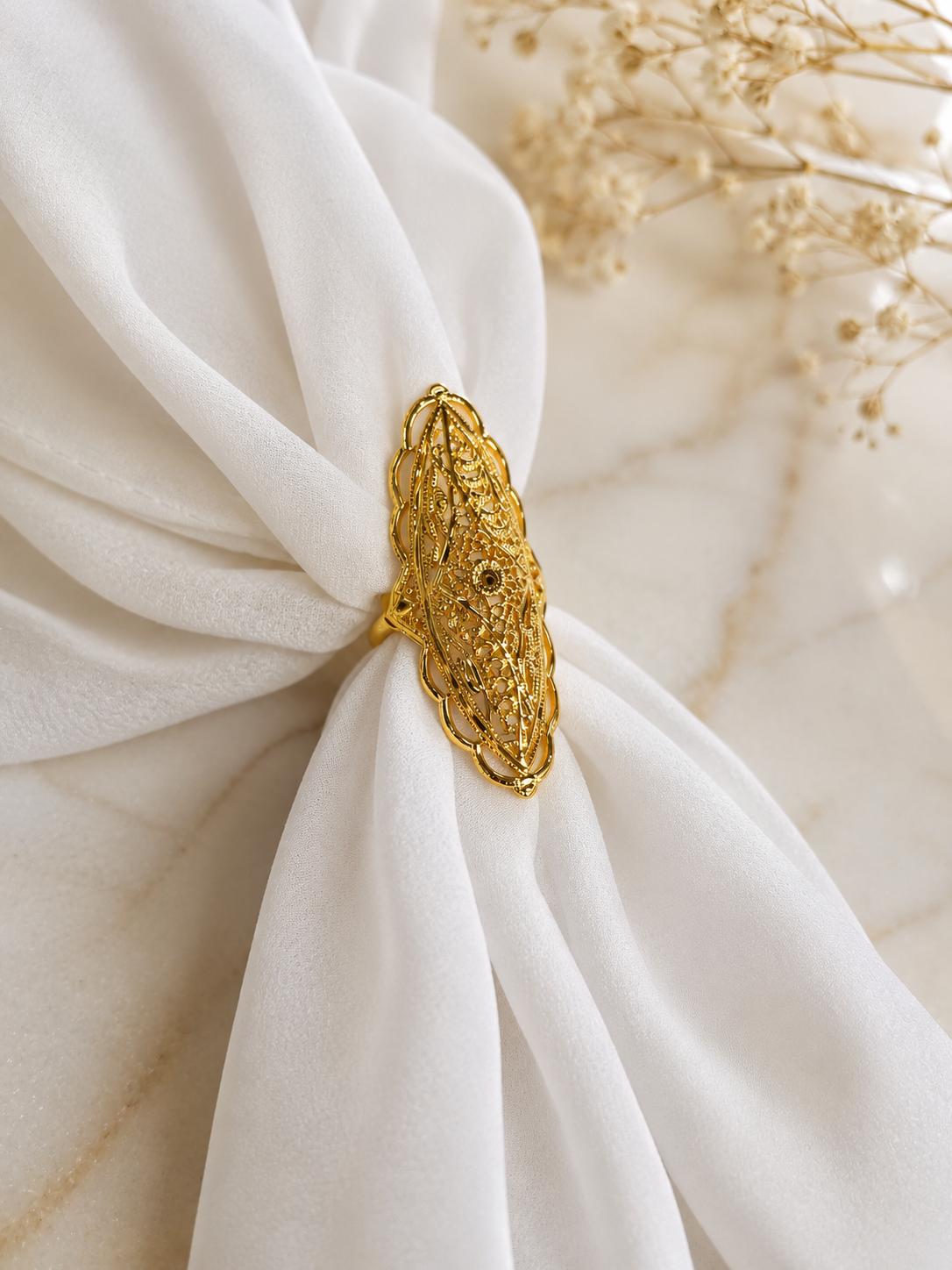 Royal Filigree Statement Ring