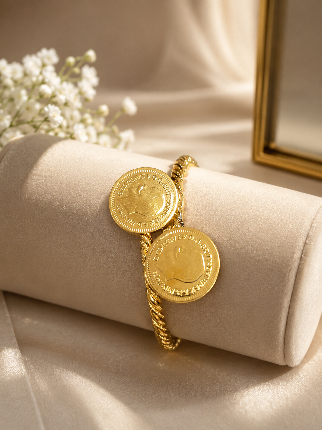 Mabroma Gold Palestinian Coin Bracelet