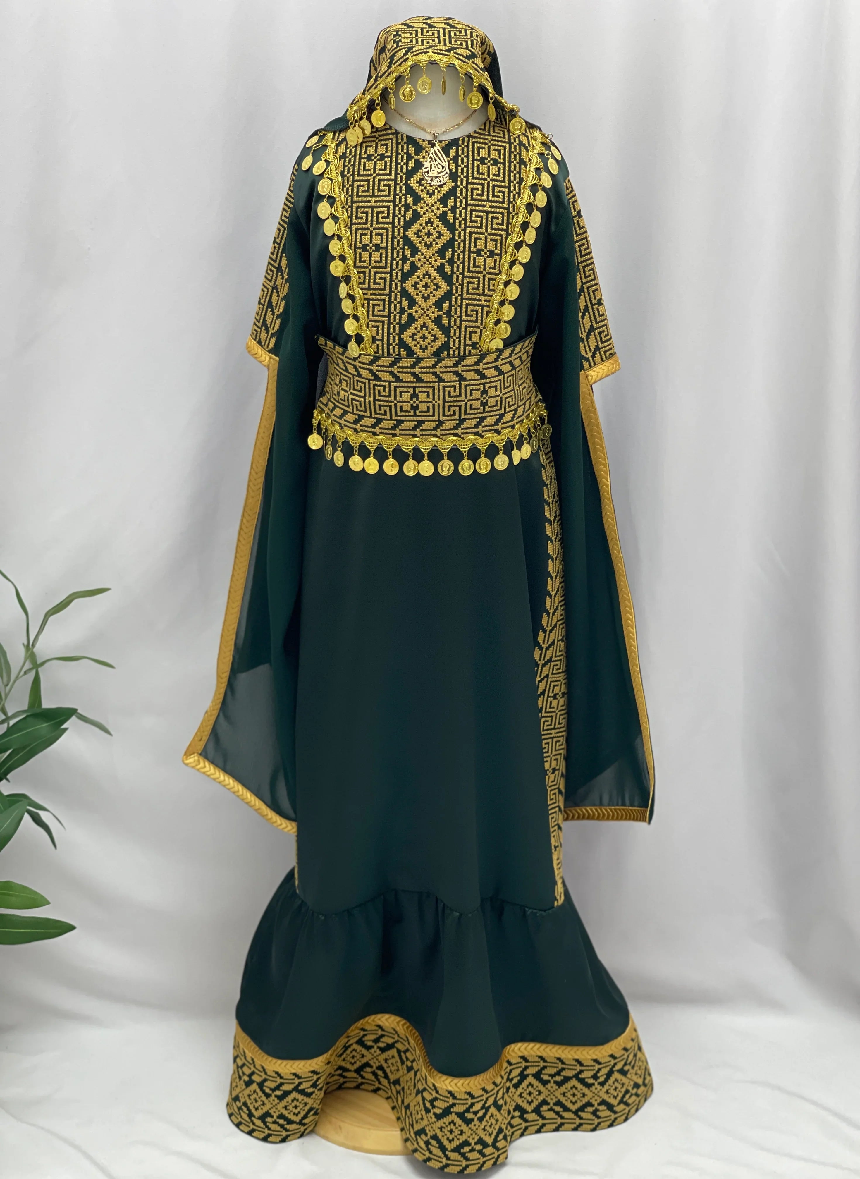 Heritage Coin Embroidered Girls Thobe Set