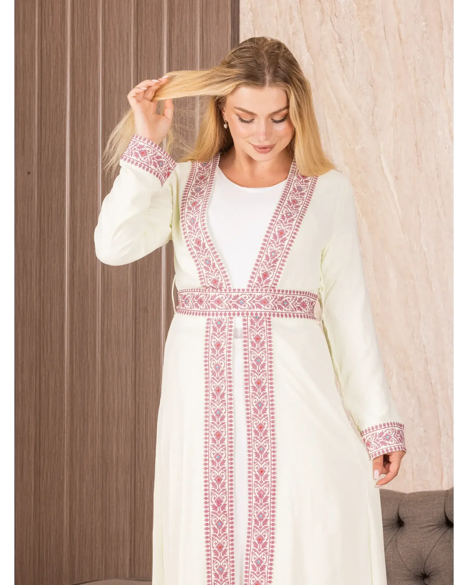 Embroidered Cardigan Palestinian Elegance