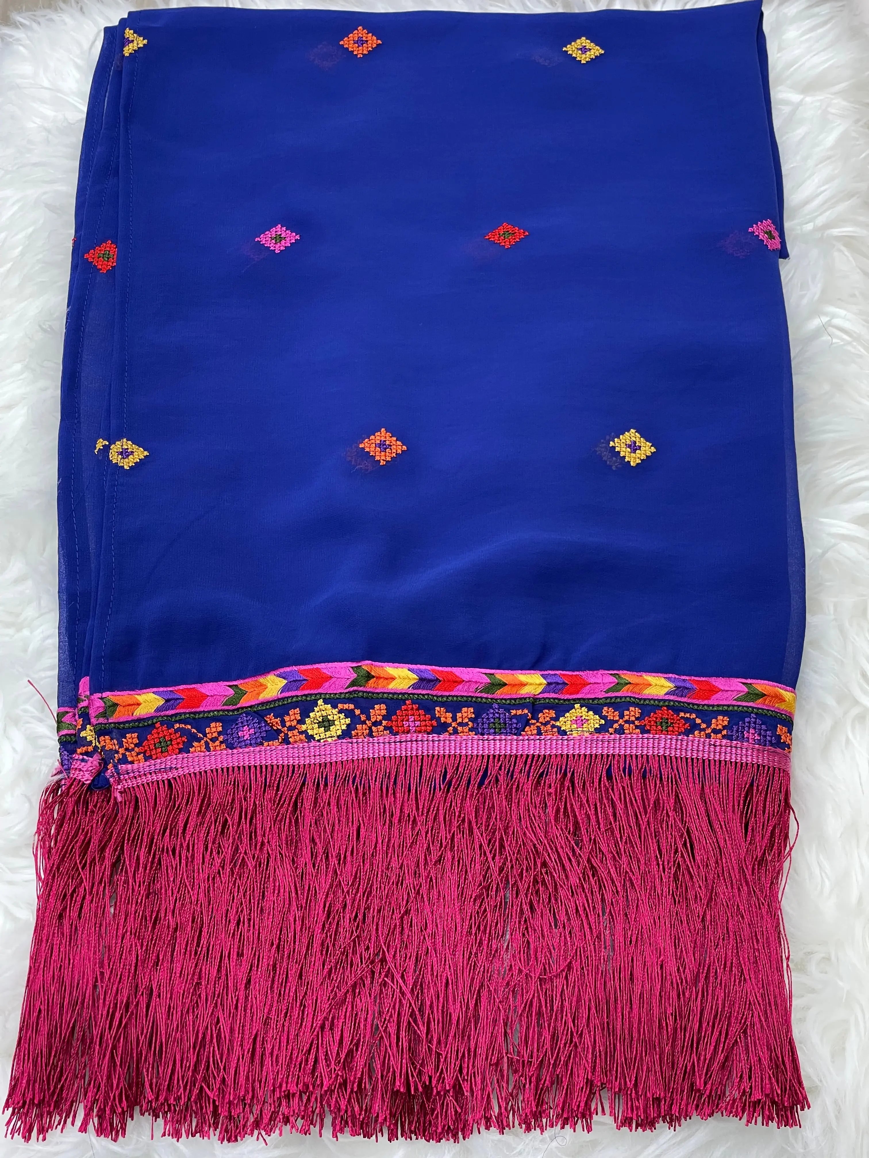 Embroidery Khirka with Tassel: Elegant Design and Versatile Style Palestinian Elegance