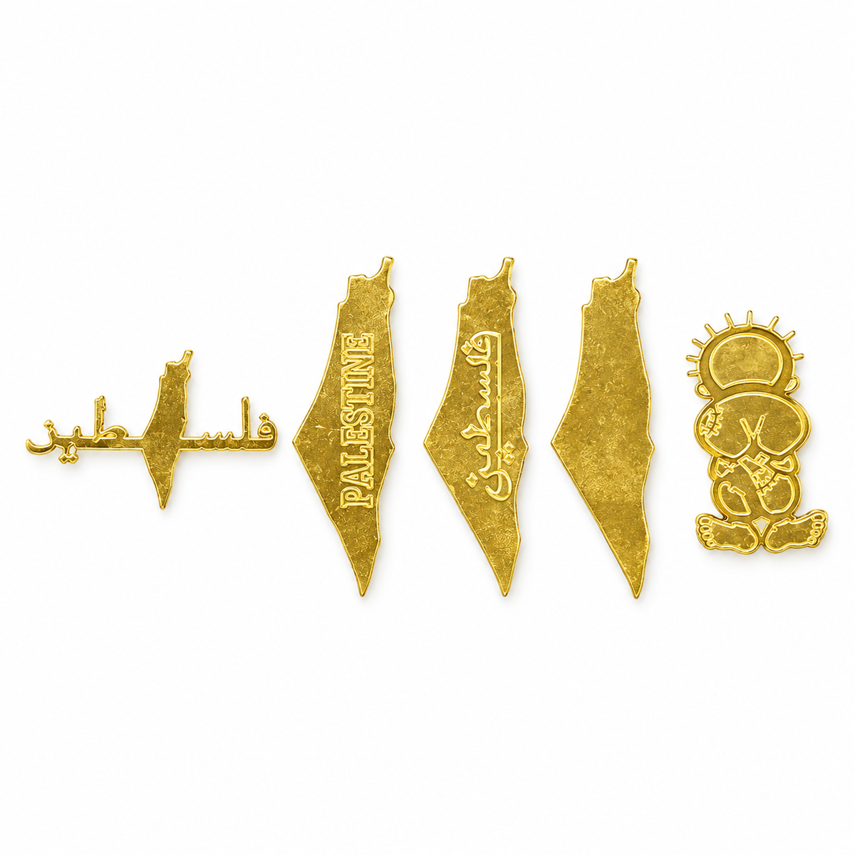 Palestine Map Phone Charm – Gold Tone Accessory's