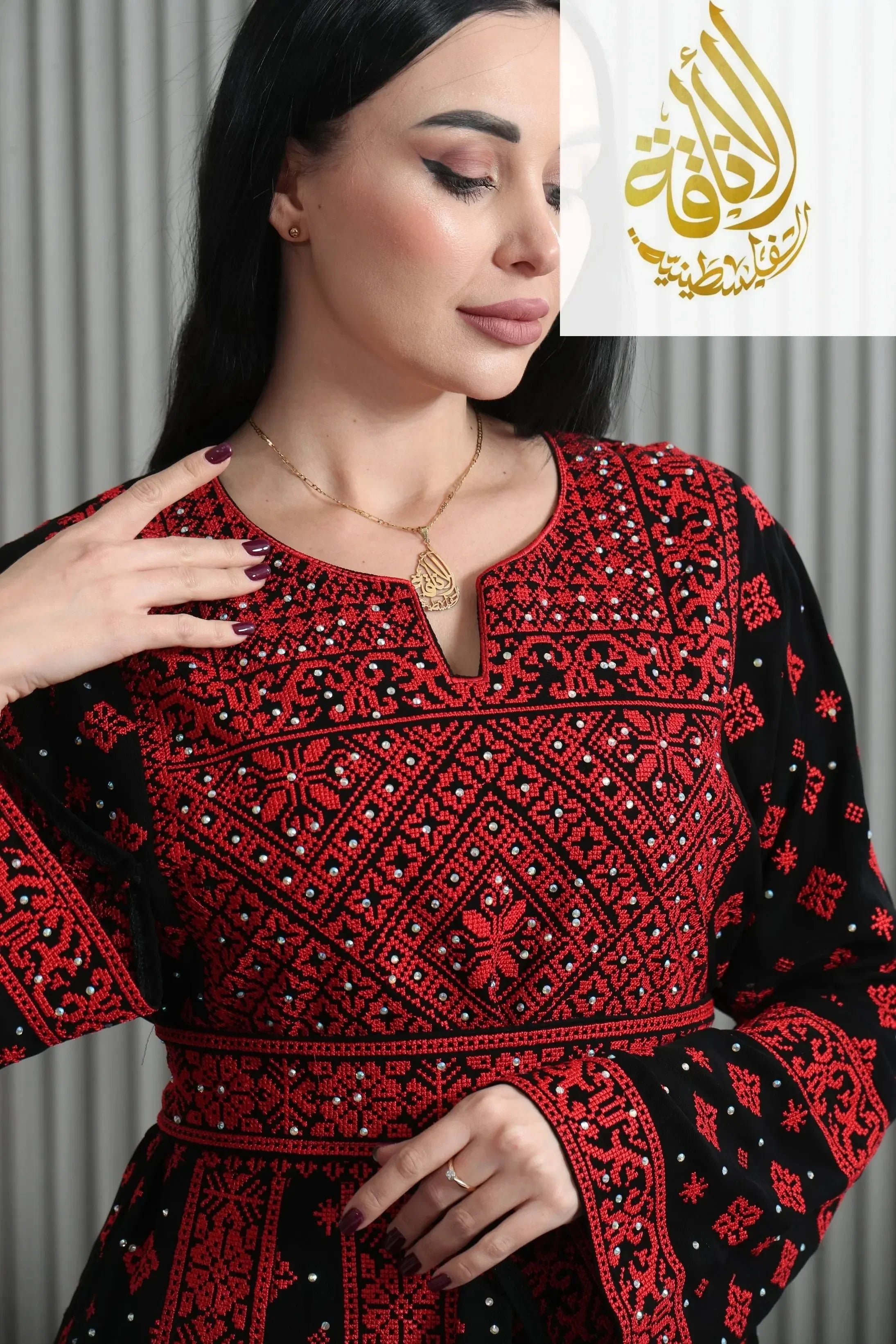 Full Embroidered Thoub | Traditional Elegance Meets Modern Style Palestinian Elegance