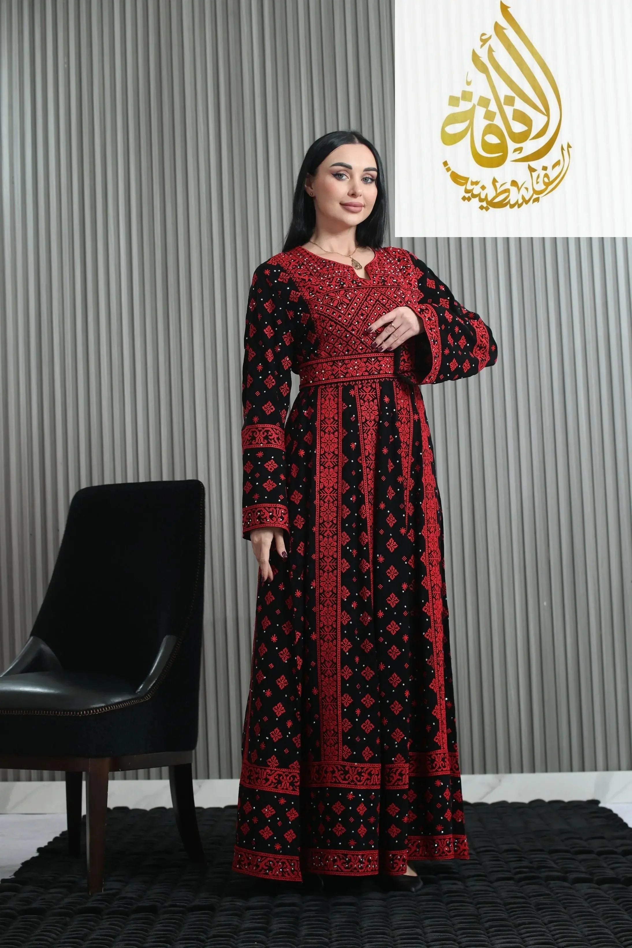 Full Embroidered Thoub | Traditional Elegance Meets Modern Style Palestinian Elegance