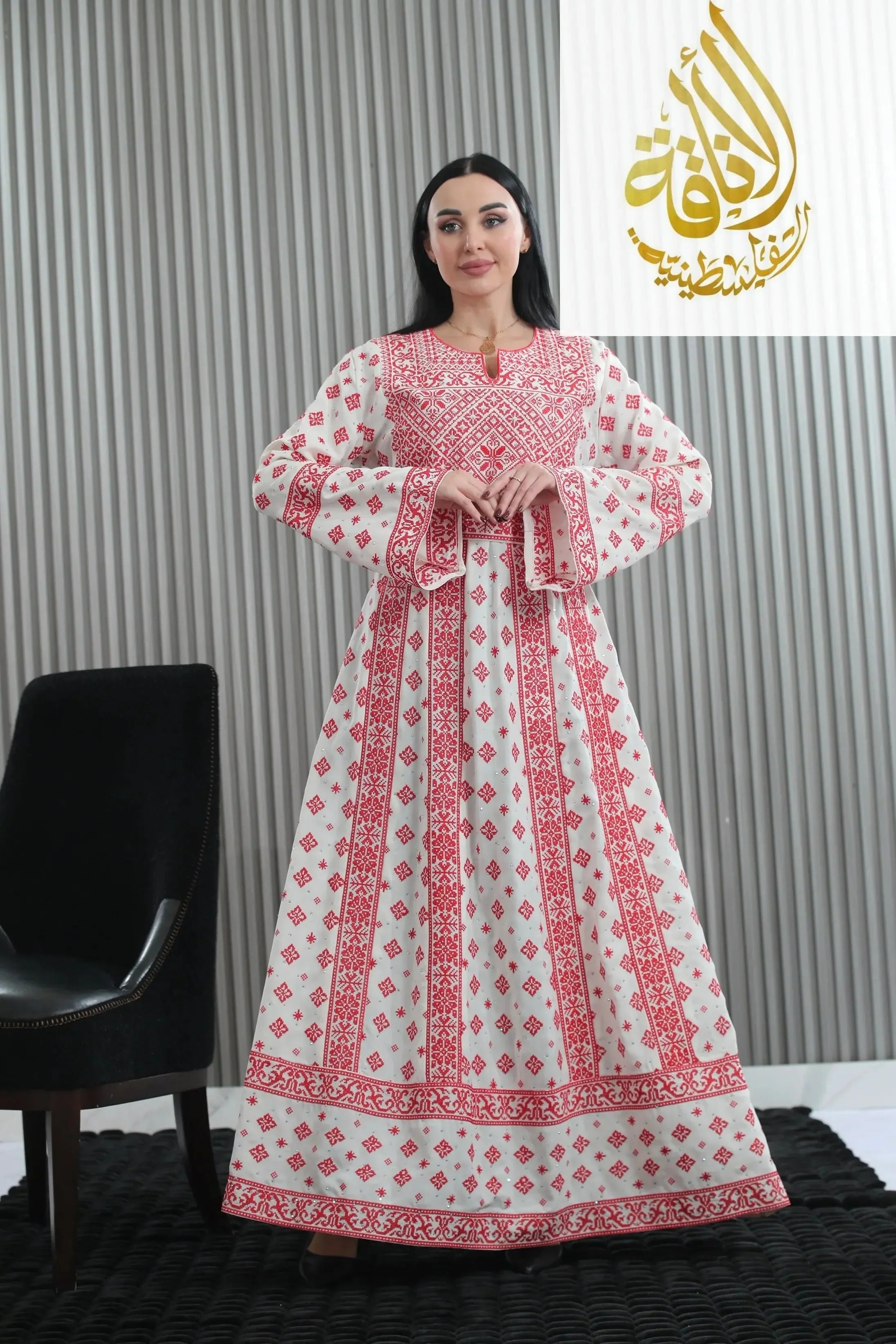 Full Embroidered Thoub | Traditional Elegance Meets Modern Style Palestinian Elegance