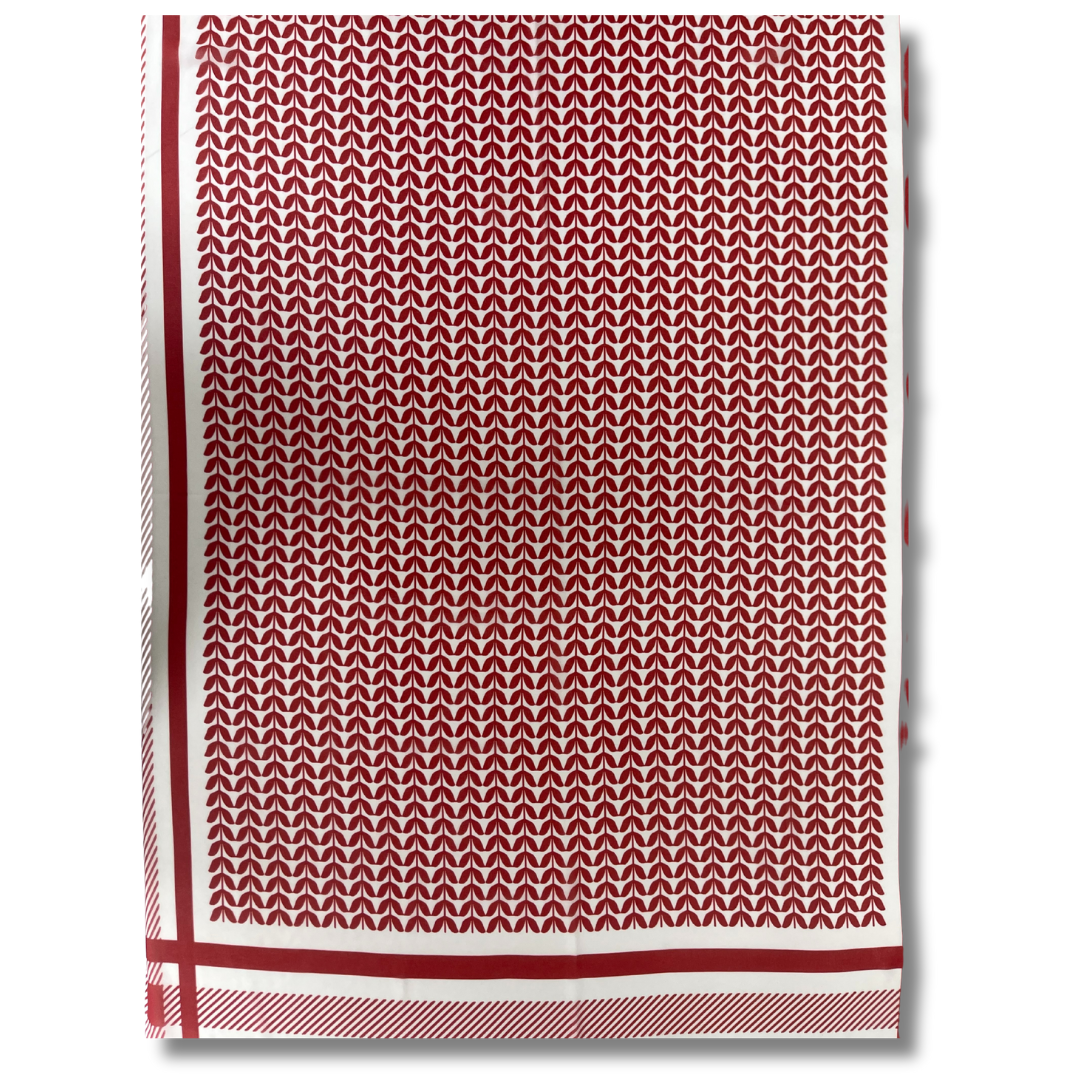 Full Red Kuffiyeh Hijab - Stylish and Versatile Headscarf Palestinian Elegance
