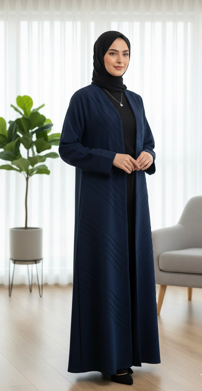 Royal Wave Abaya - Palestinian Elegance