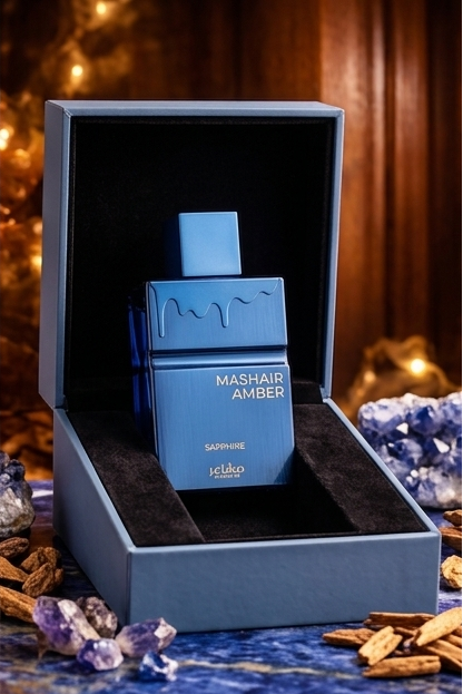 Mashair Amber Sapphire – 100ml | Exotic Amber, Crisp Sapphire, and Premium Oudh Luxury Fragrance