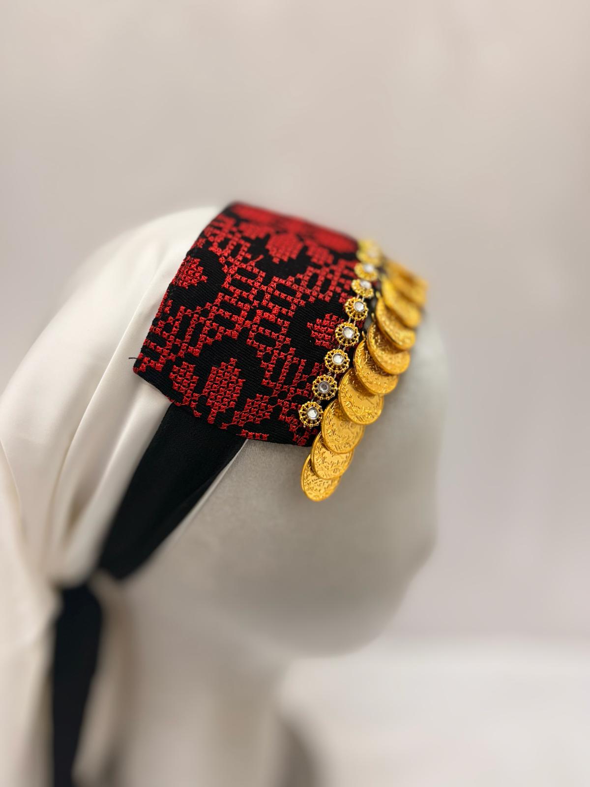 Girls Tatreez Head Lerat with Beads: Cultural Elegance and Style Palestinian Elegance