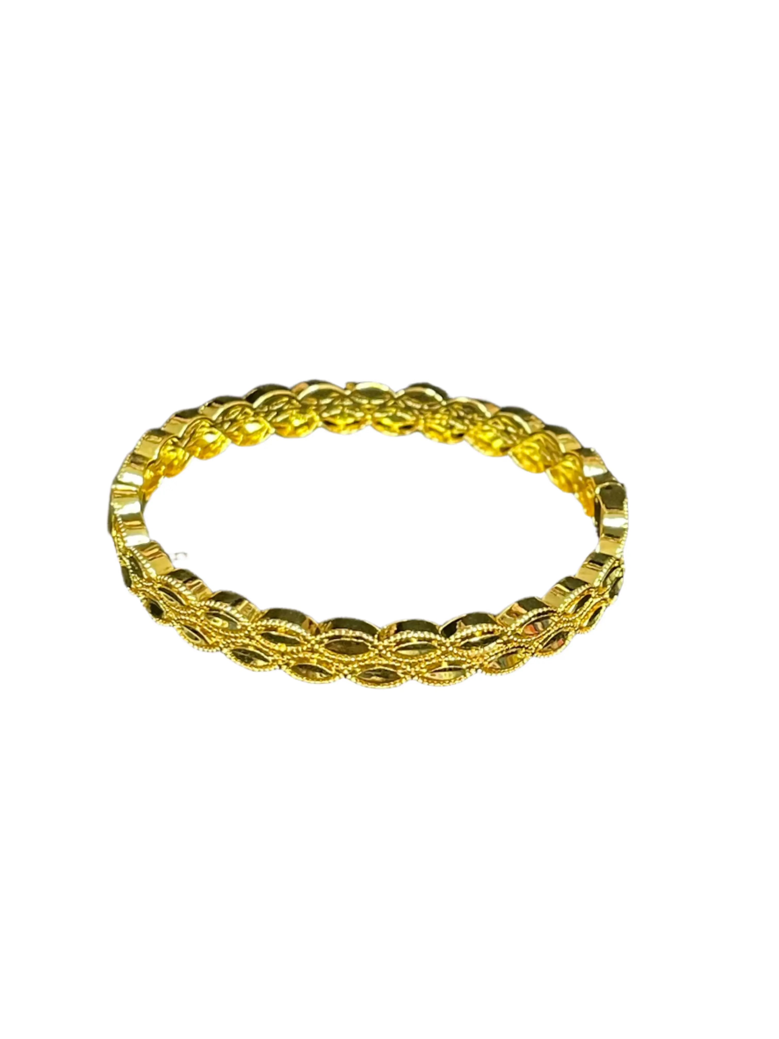 Palestinian Elegance Gold Imitated design bracelet with intricate textured links and shiny finish