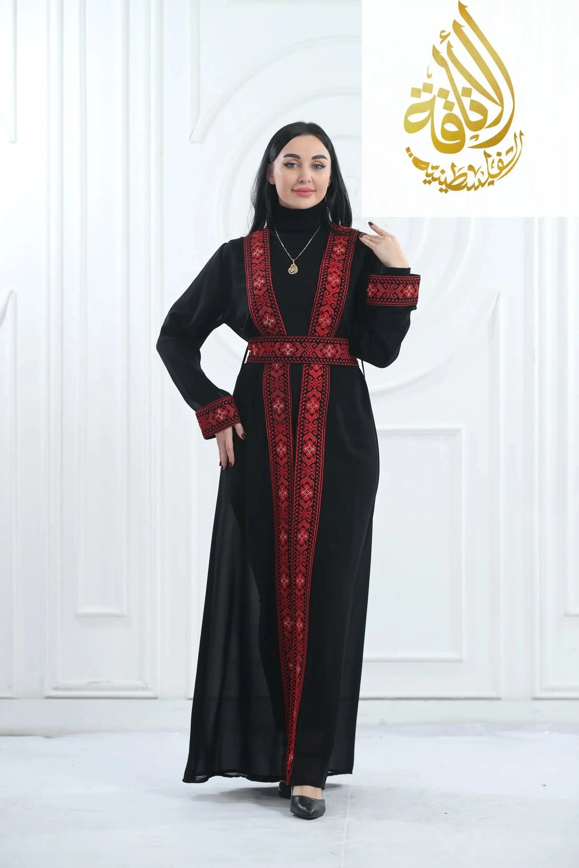 Hala Embroidered Bisht: Luxurious Elegance & Intricate Craftsmanship Palestinian Elegance