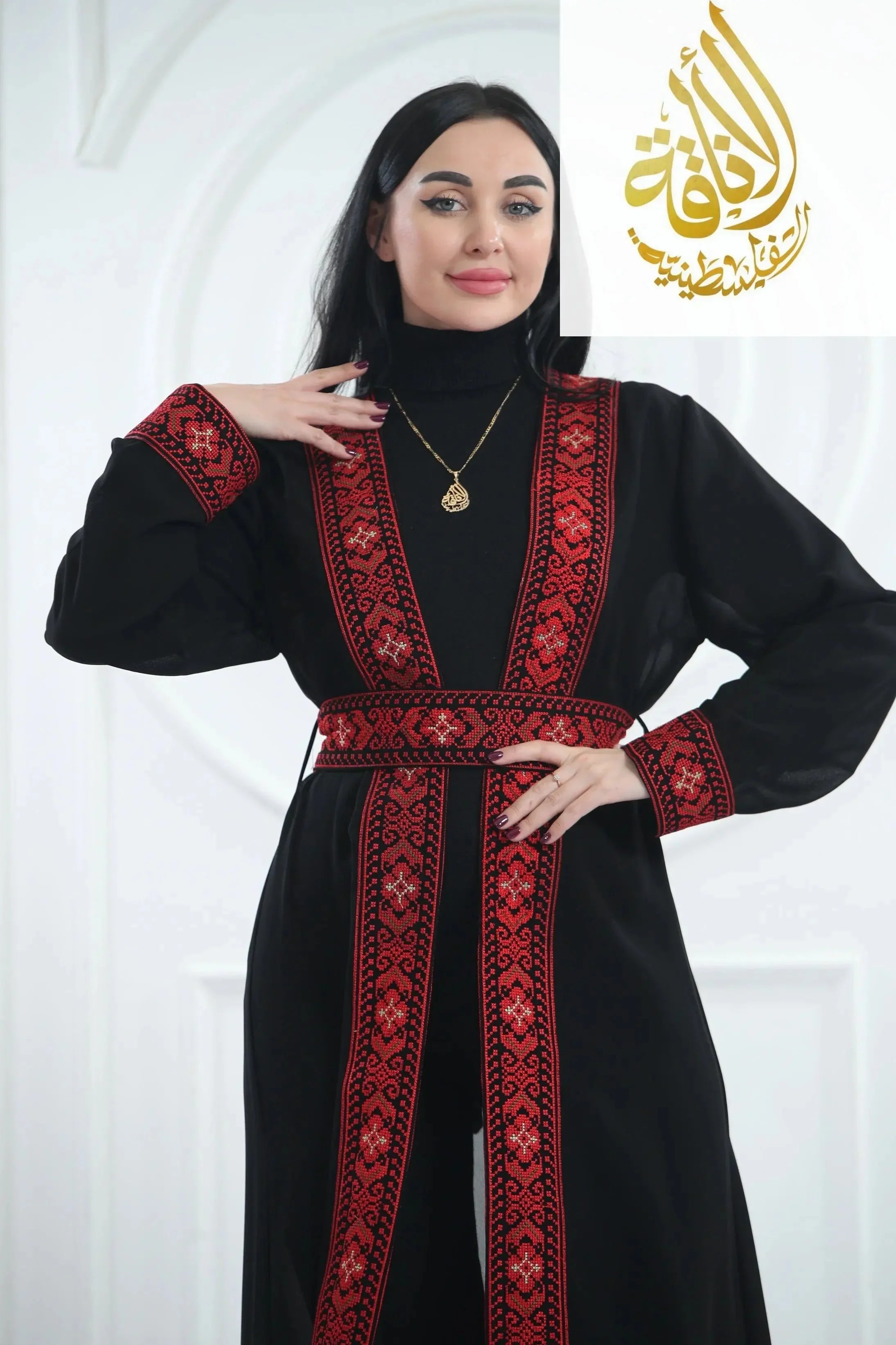 Hala Embroidered Bisht: Luxurious Elegance & Intricate Craftsmanship Palestinian Elegance