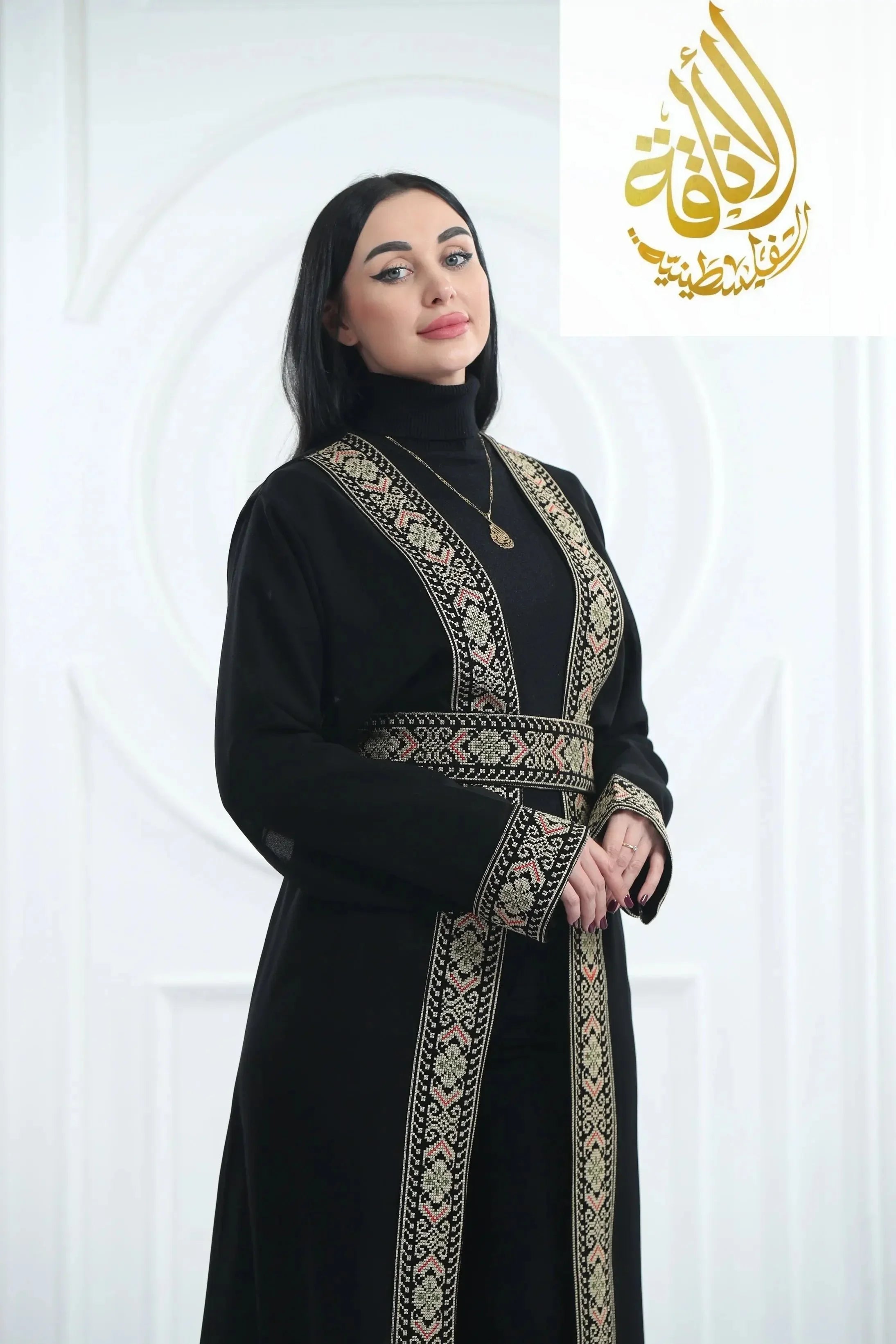 Hala Embroidered Bisht: Luxurious Elegance & Intricate Craftsmanship Palestinian Elegance
